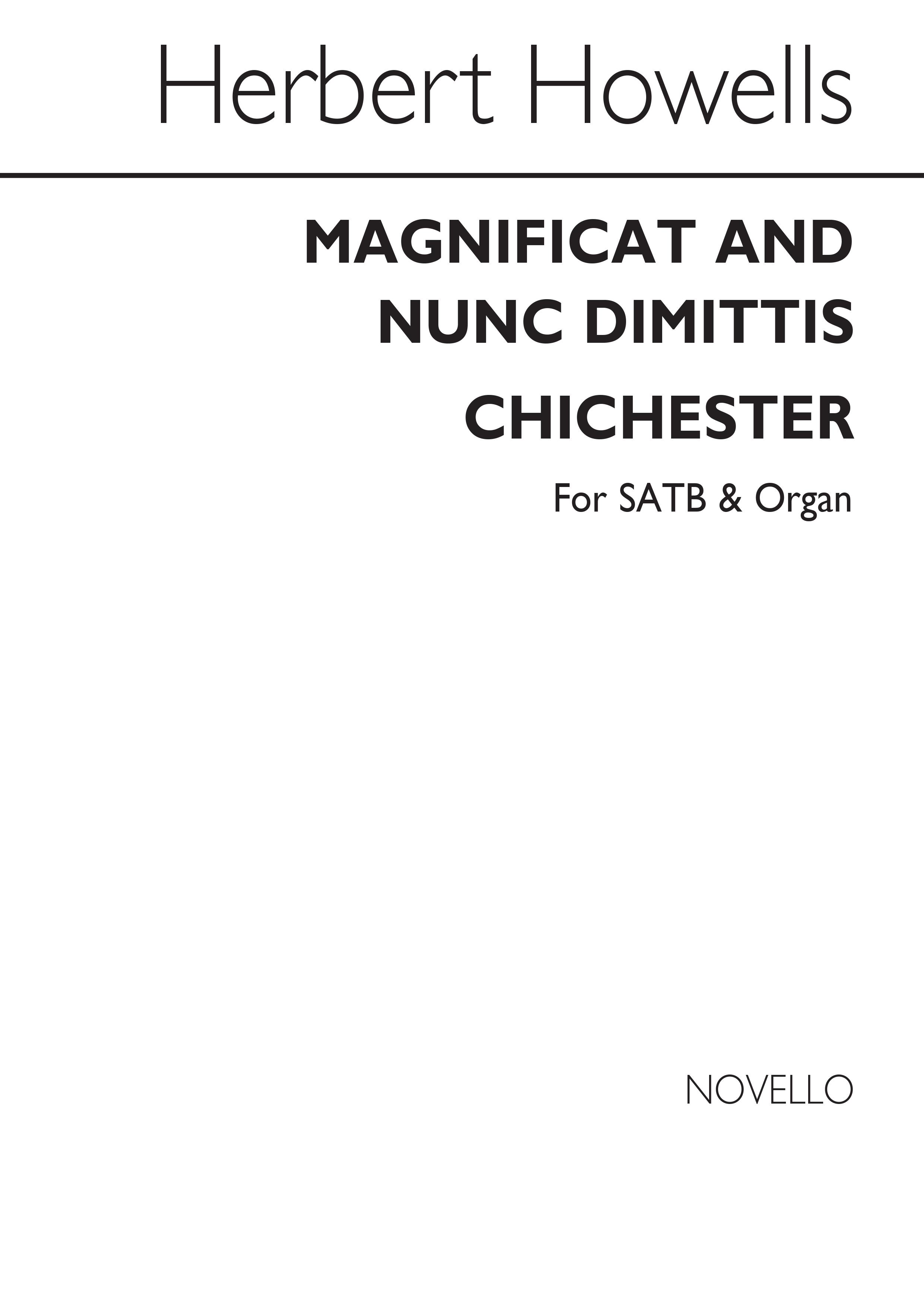 Herbert Howells: Magnificat And Nunc Dimittis (Chichester): SATB: Vocal Score