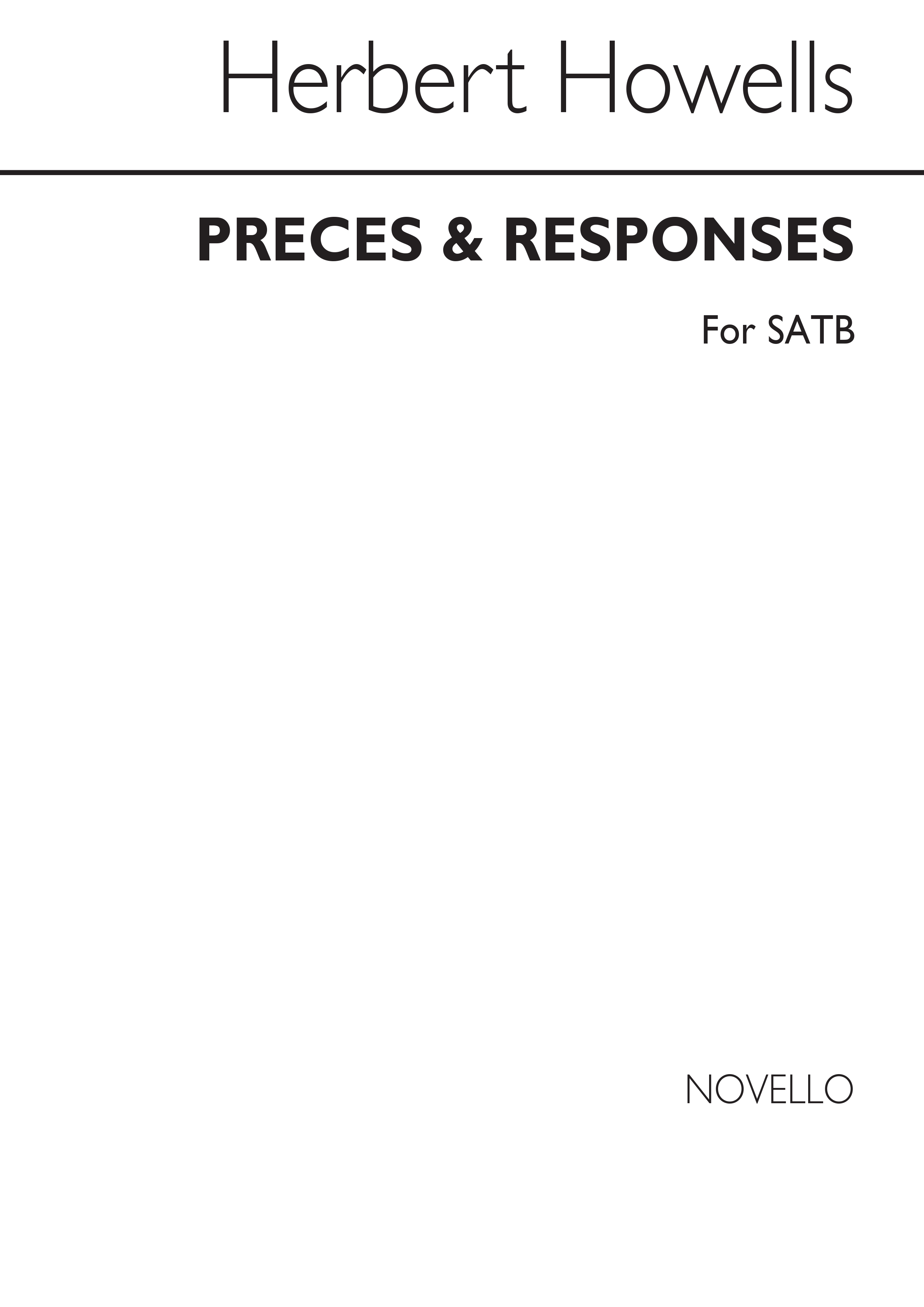 Herbert Howells: Herbert Howells: Preces And Responses: SATB: Vocal Score