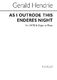 Gerald Hendrie: As I Outrode This Enderes Night: SATB: Vocal Score