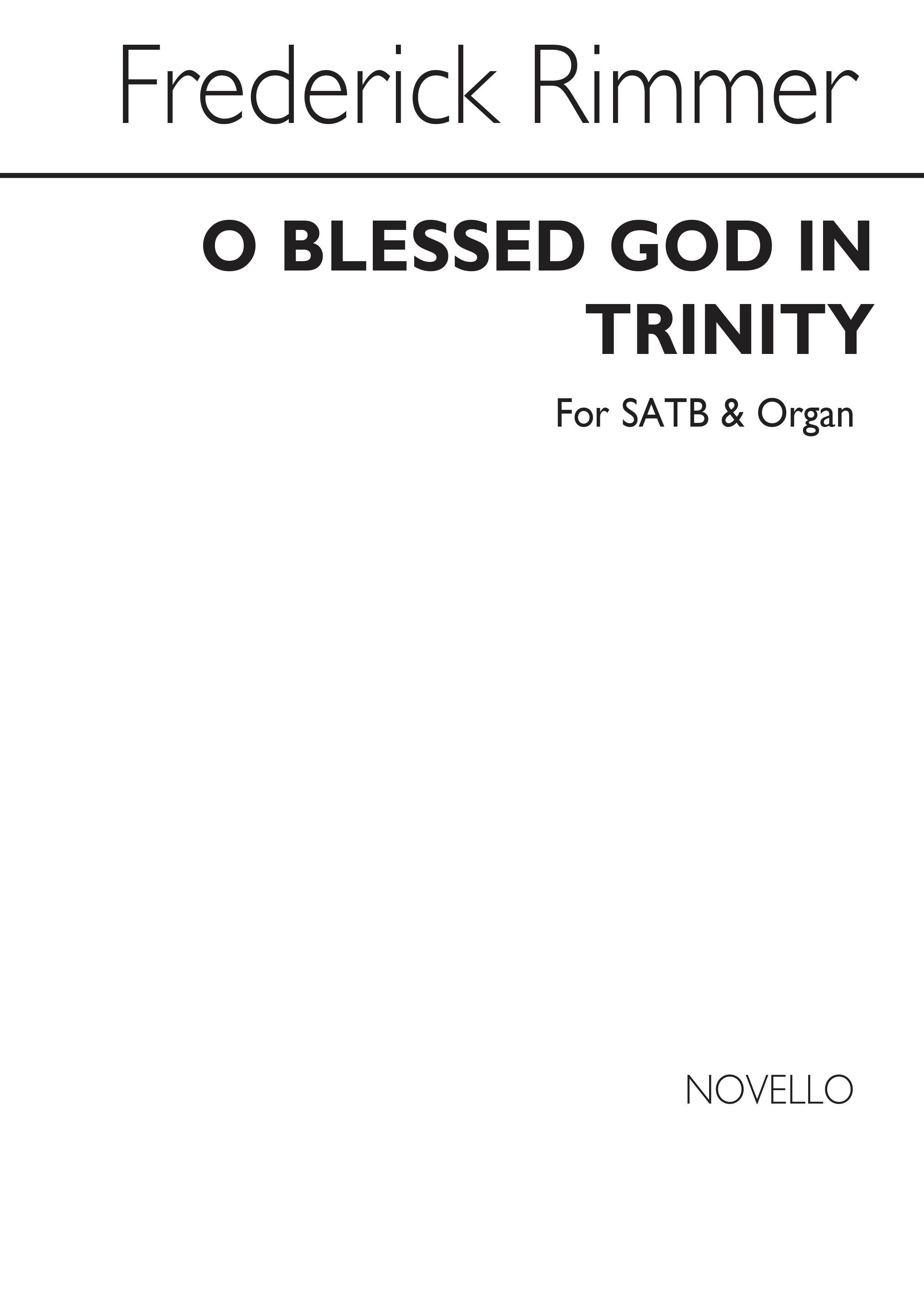 Riley: O Blessed God In Trinity: SATB: Vocal Score
