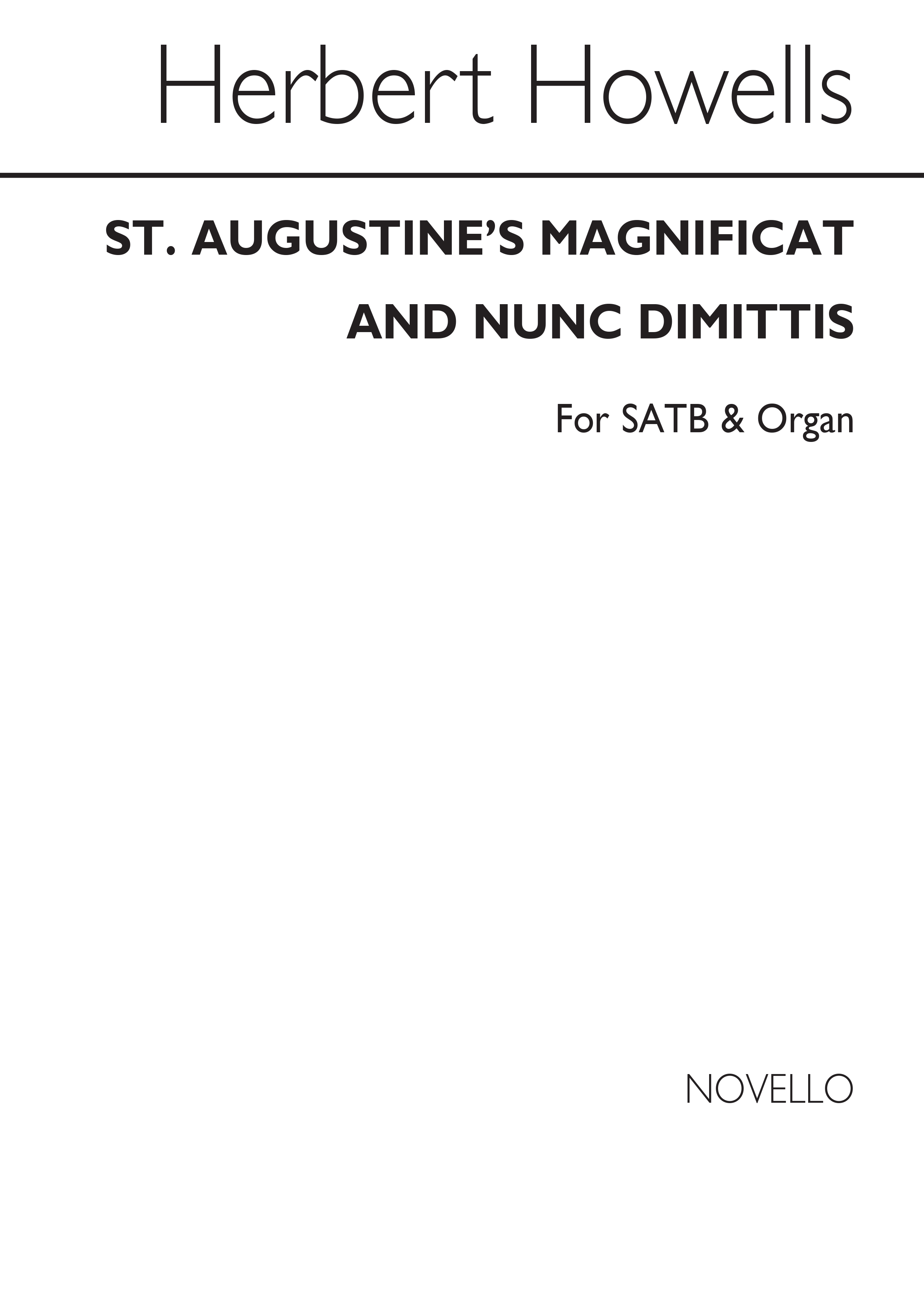 Herbert Howells: Magnificat And Nunc Dimittis (St. Augustine's): SATB: Single