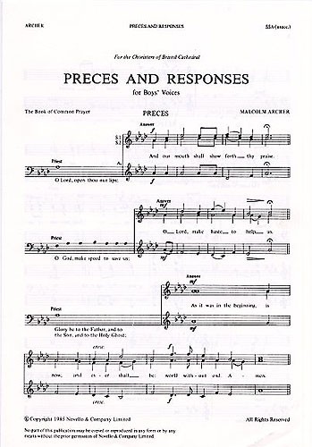 Malcolm Archer: Preces And Responses: SSA: Vocal Score