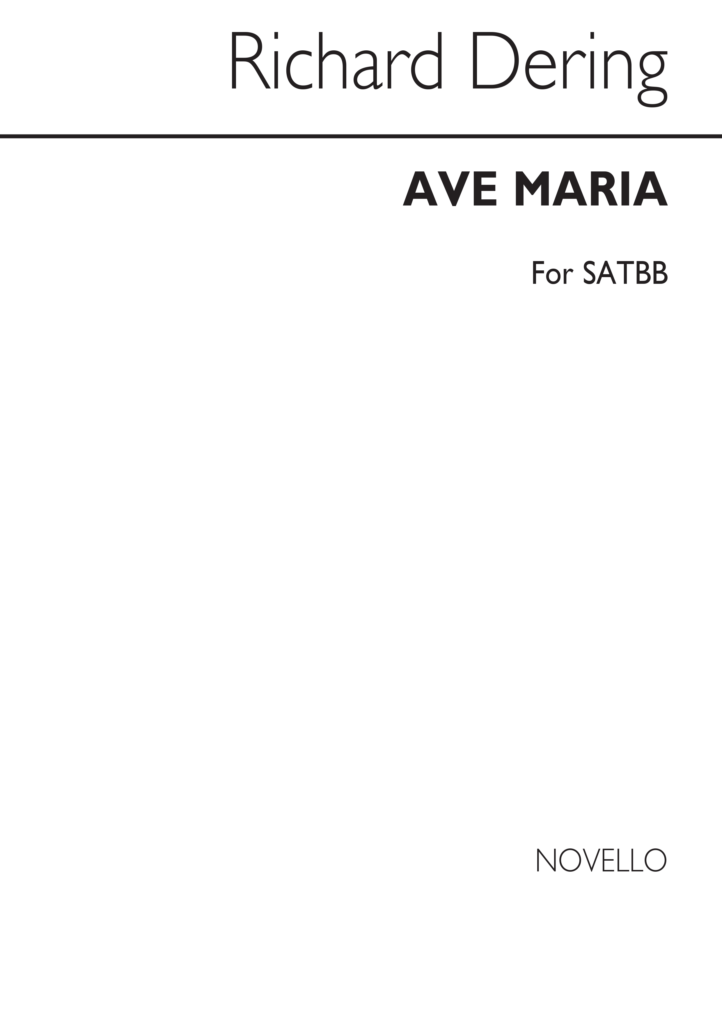 Richard Dering: Ave Maria: SATB: Vocal Score