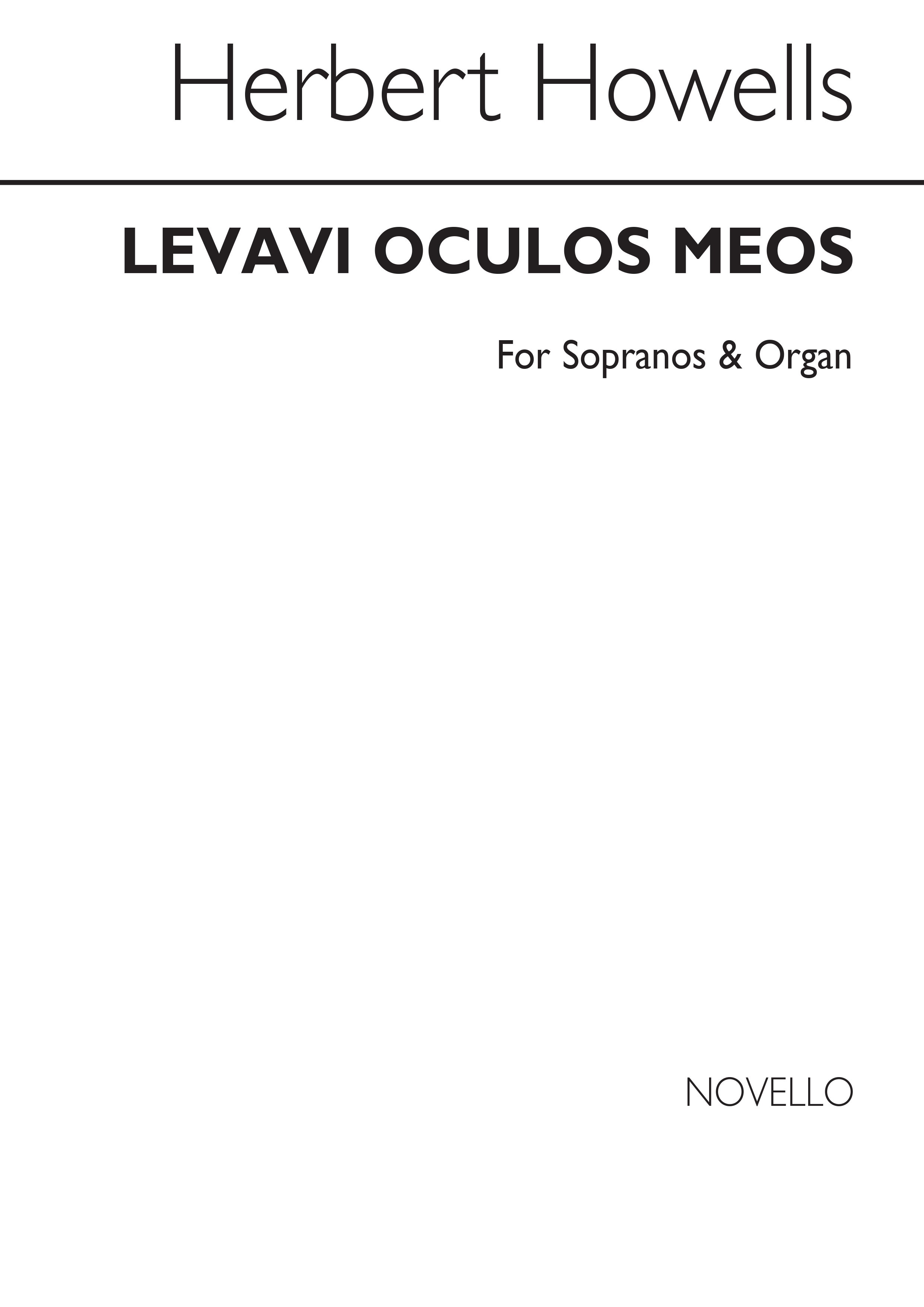 Herbert Howells: Levavi Oculos Meos (Aubade For A Wedding): Soprano: Vocal Score