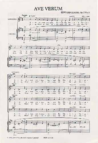 Edward Elgar: Ave Verum Op.2 No.1 (Soprano/SATB): Soprano & SATB: Vocal Score
