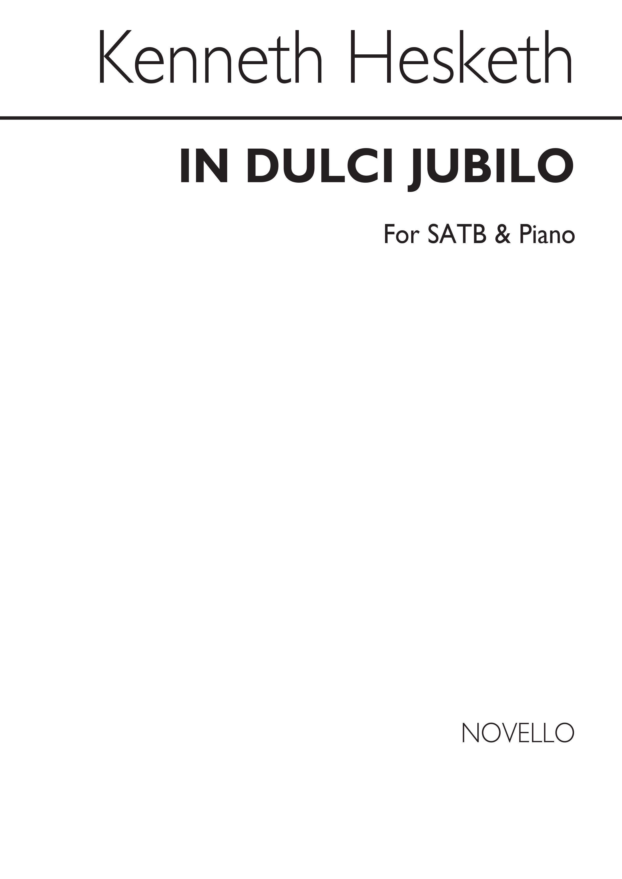 Kenneth Hesketh: In Dulci Jubilo: SATB: Vocal Score