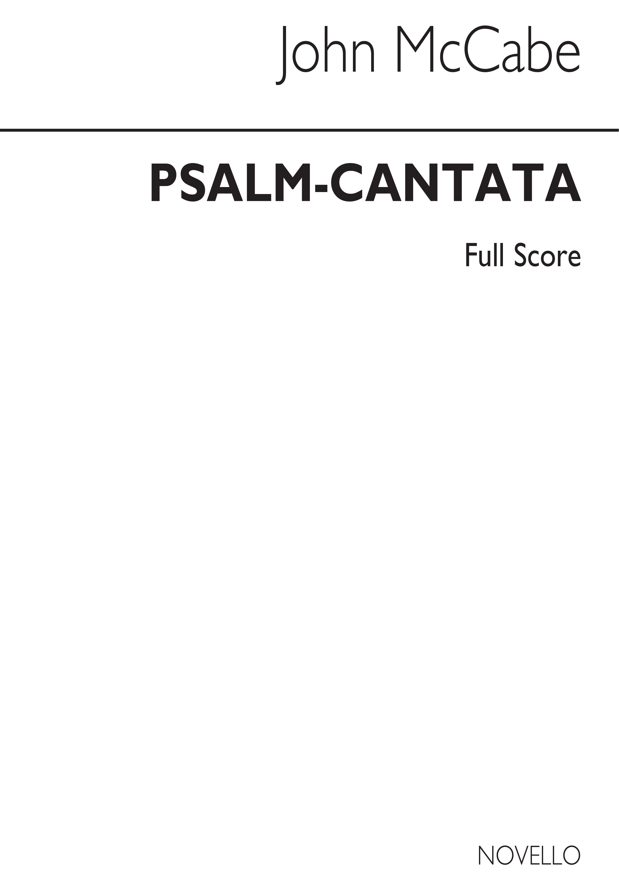 John McCabe: Psalm-Cantata: SATB: Score