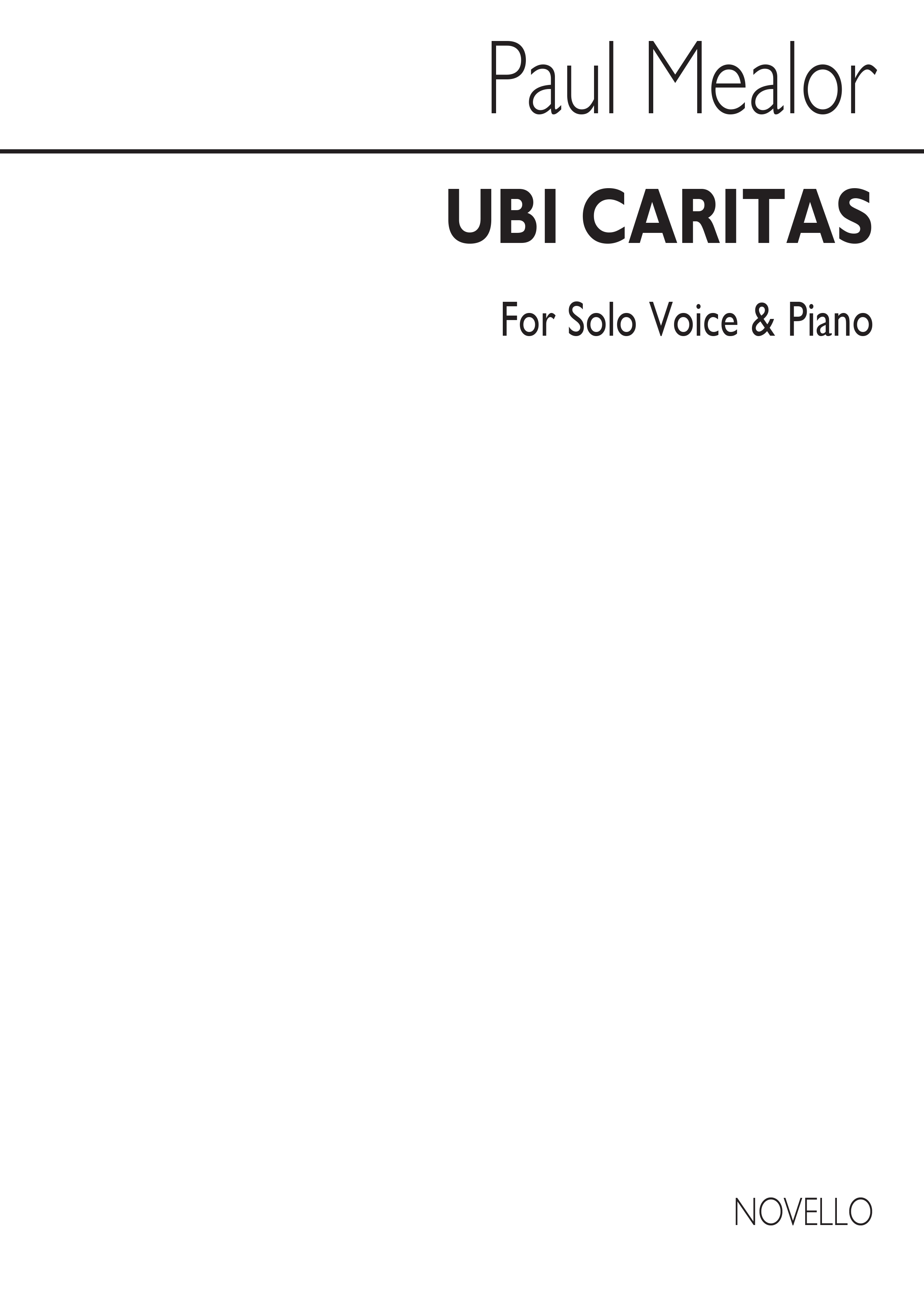 Paul Mealor: Ubi Caritas: Voice: Vocal Work