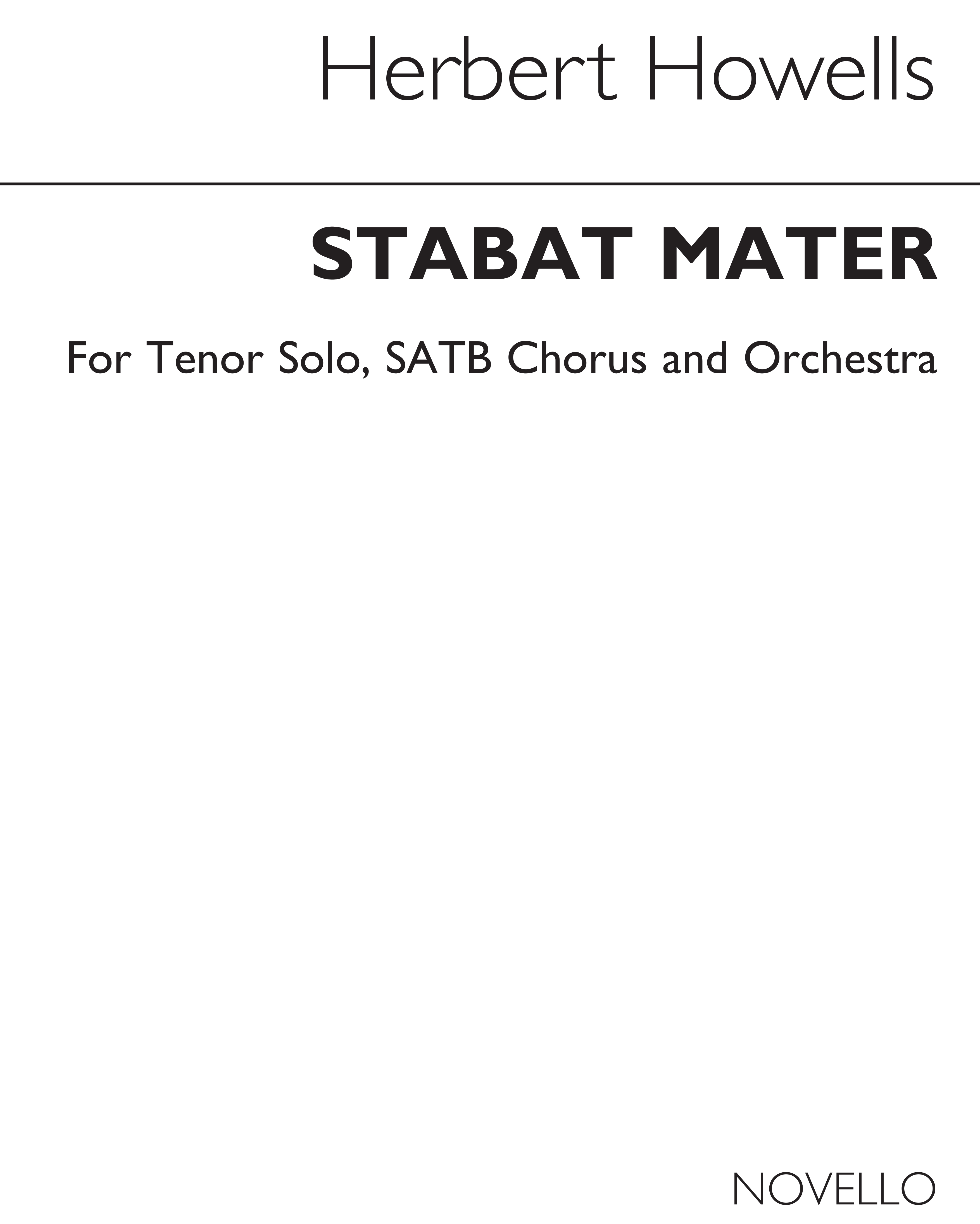 Herbert Howells: Stabat Mater: SATB: Score