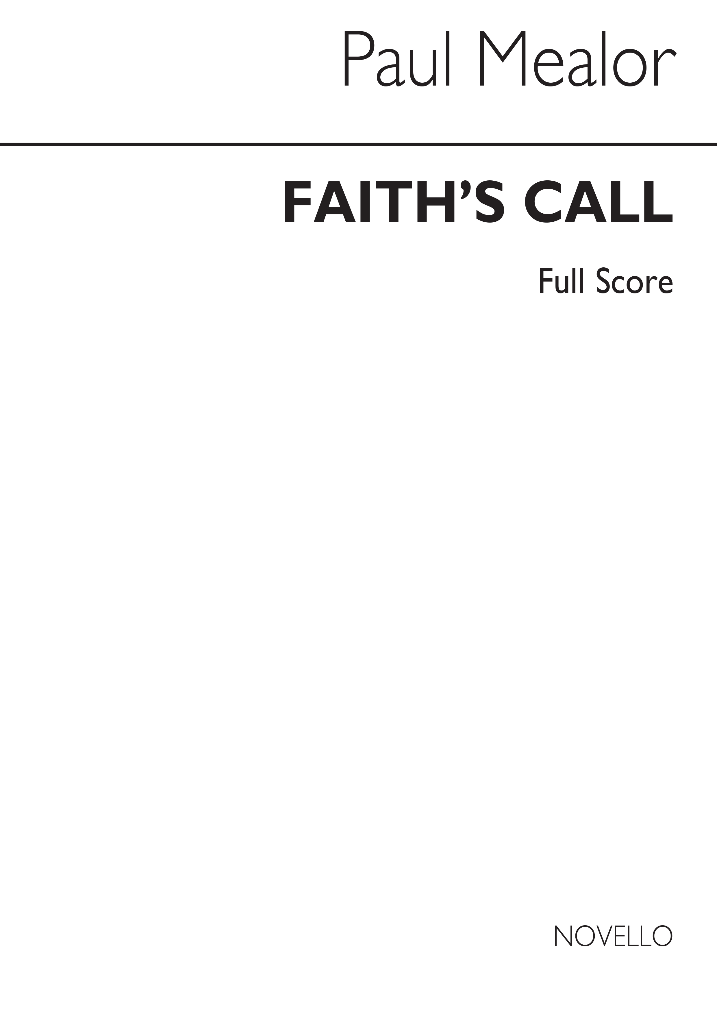 Paul Mealor: Faith's Call: SATB: Score