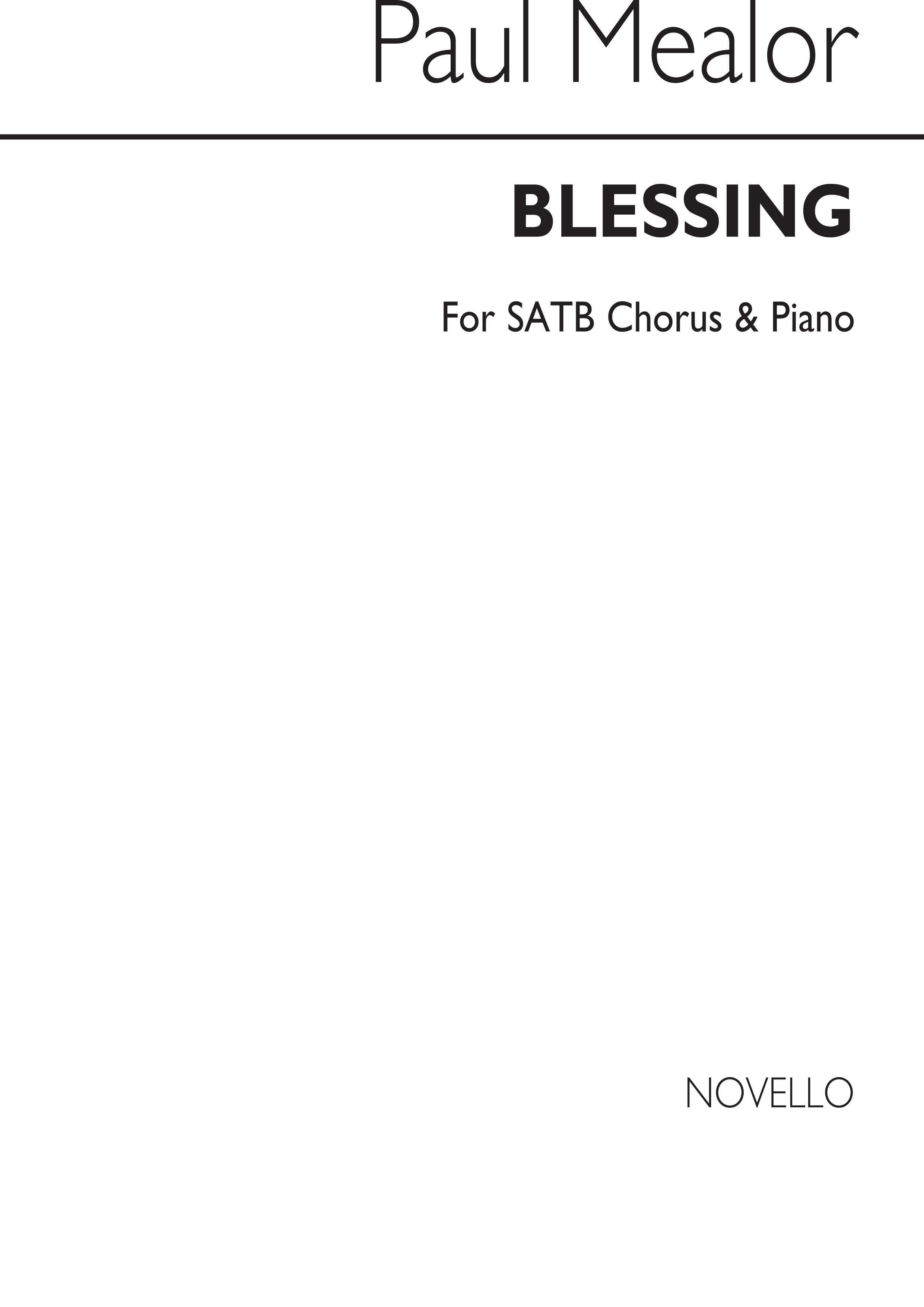 Paul Mealor: Blessing: SATB: Vocal Score