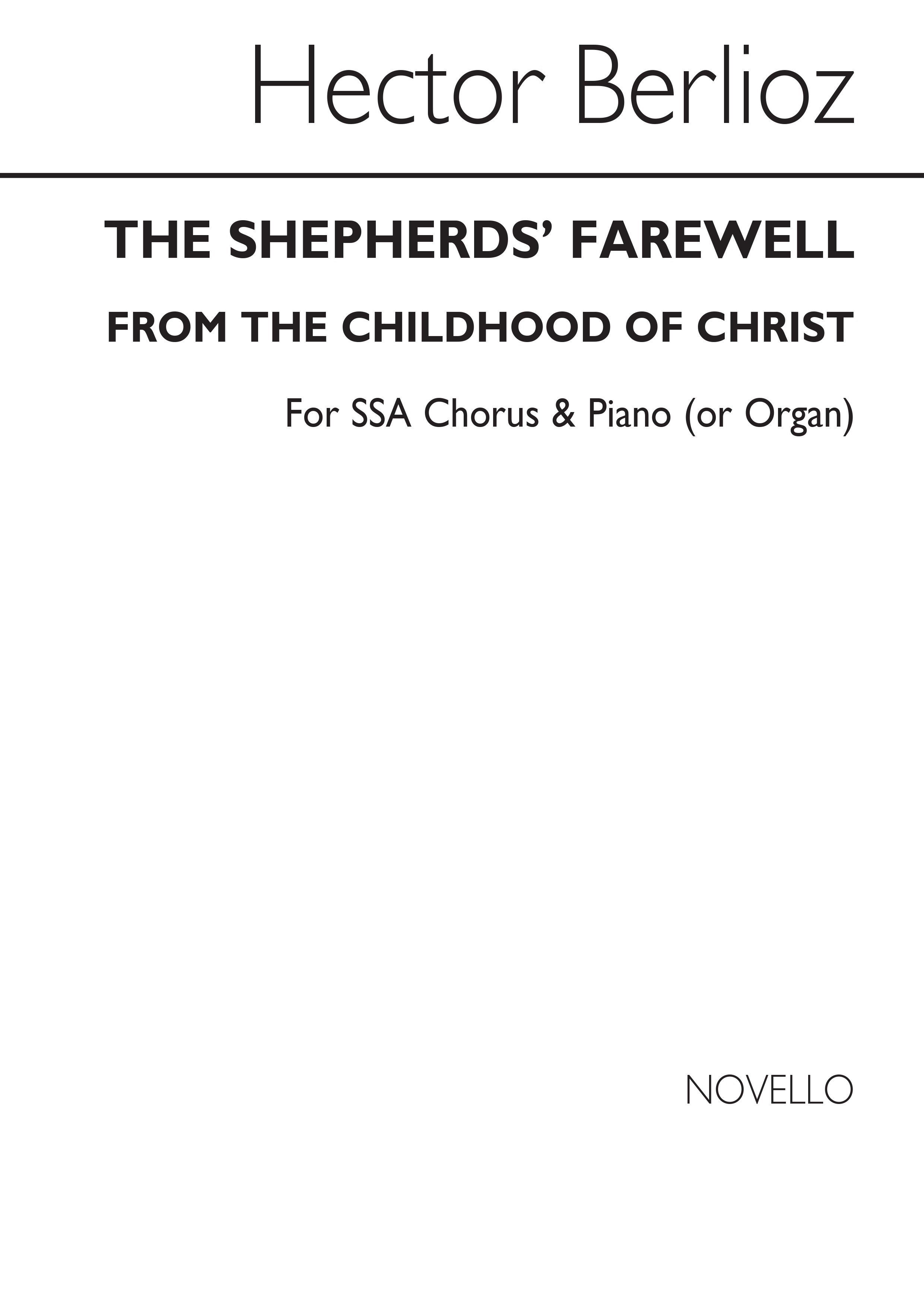 Hector Berlioz: The Shepherds' Farewell (Ramsey): SSA: Vocal Score