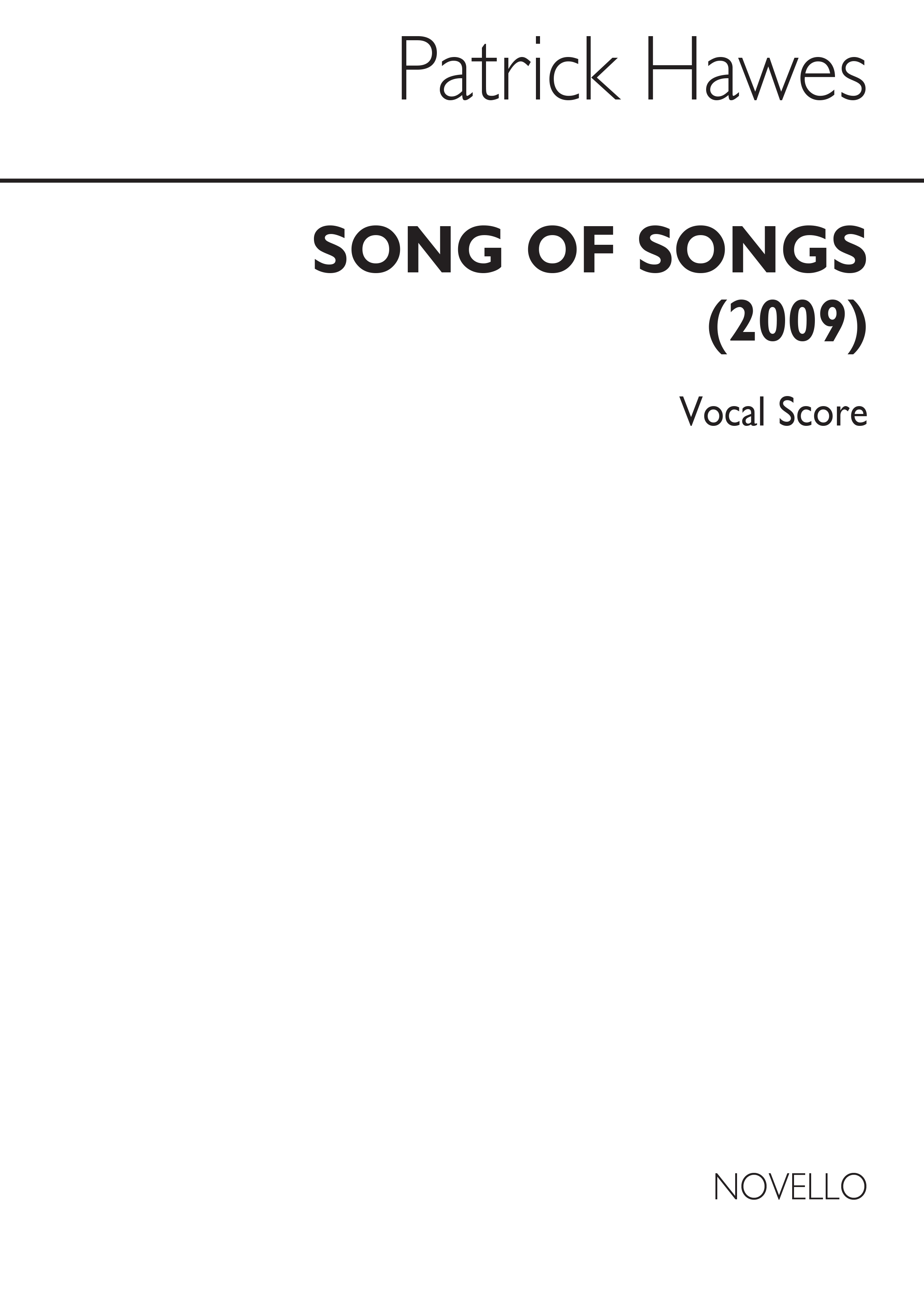 Patrick Hawes: Song Of Songs: SSA: Vocal Score