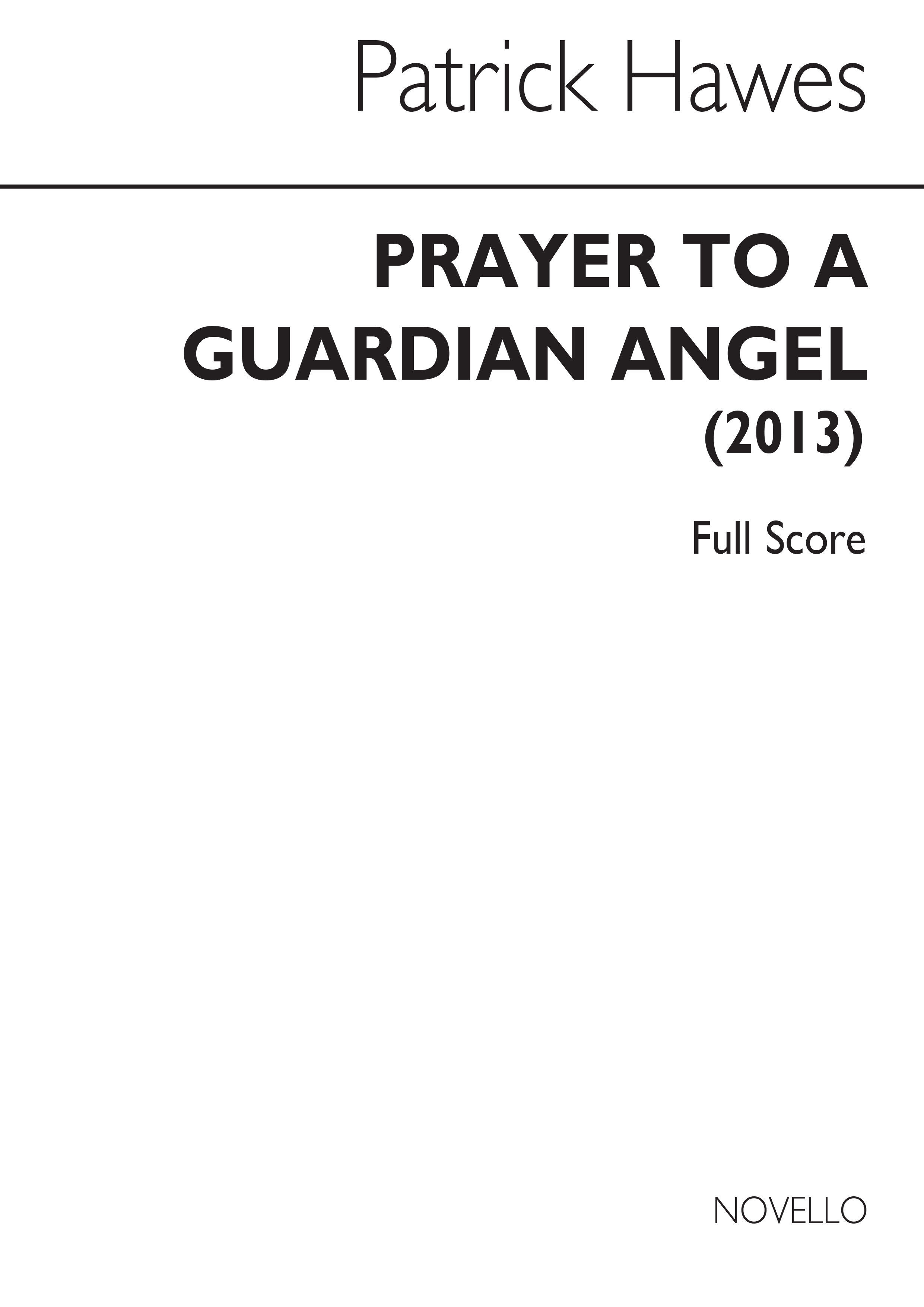 Patrick Hawes: Prayer To A Guardian Angel: Soprano: Score