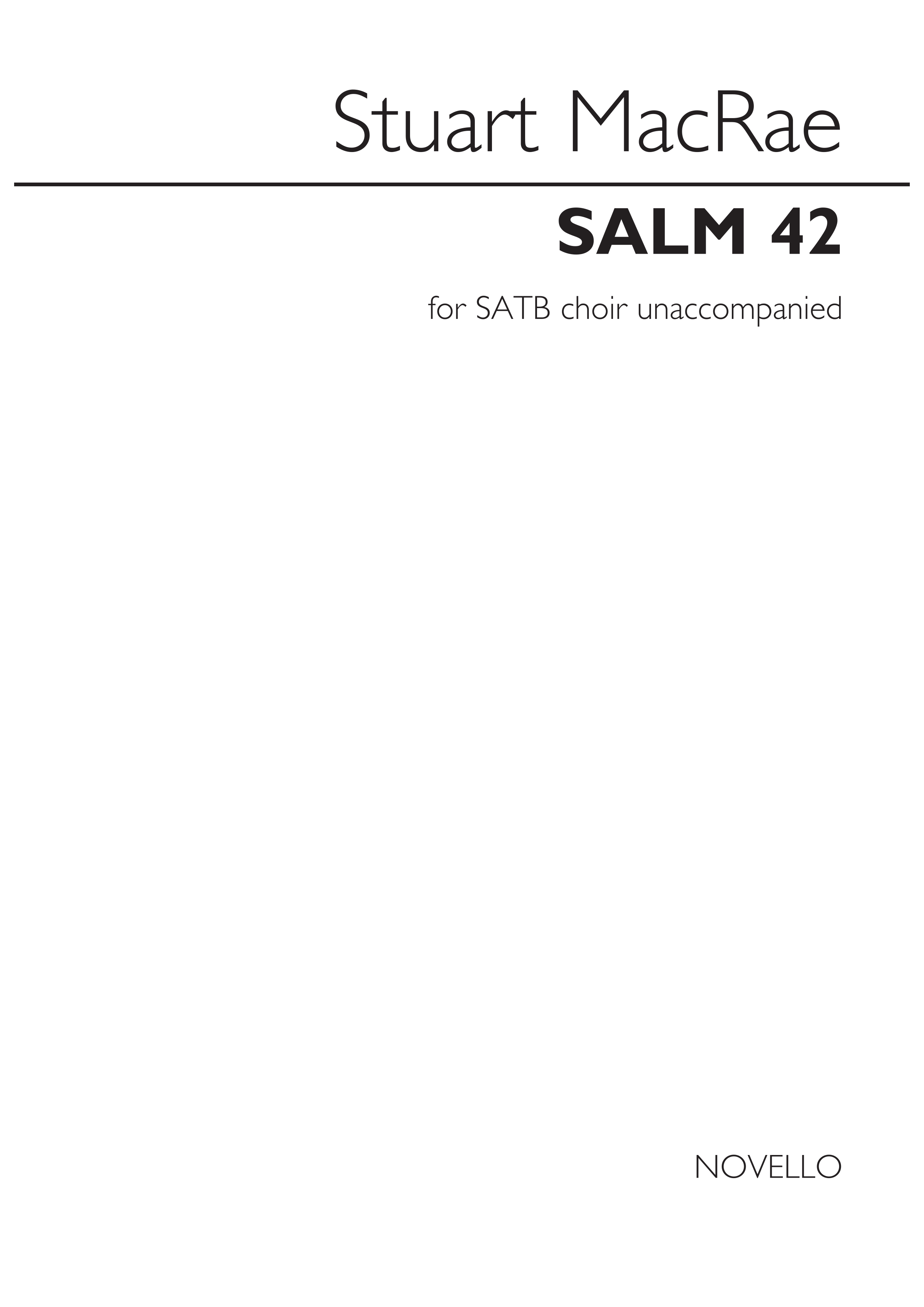Stuart MacRae: Salm 42: SATB: Vocal Score