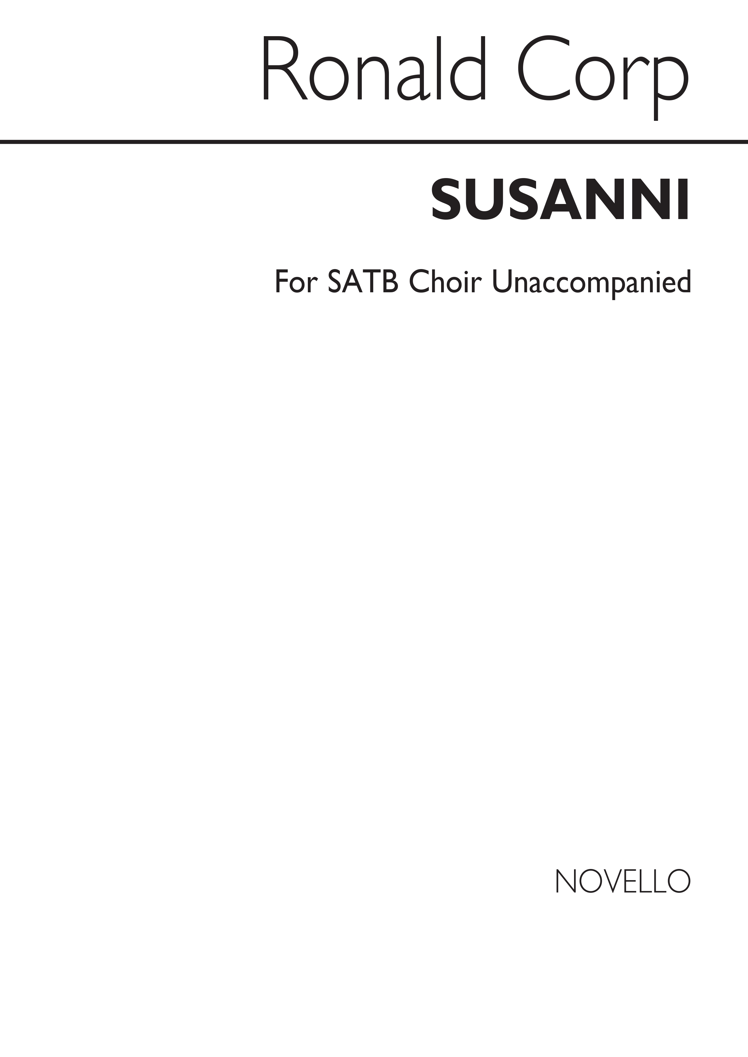 Ronald Corp: Susanni: SATB: Vocal Score