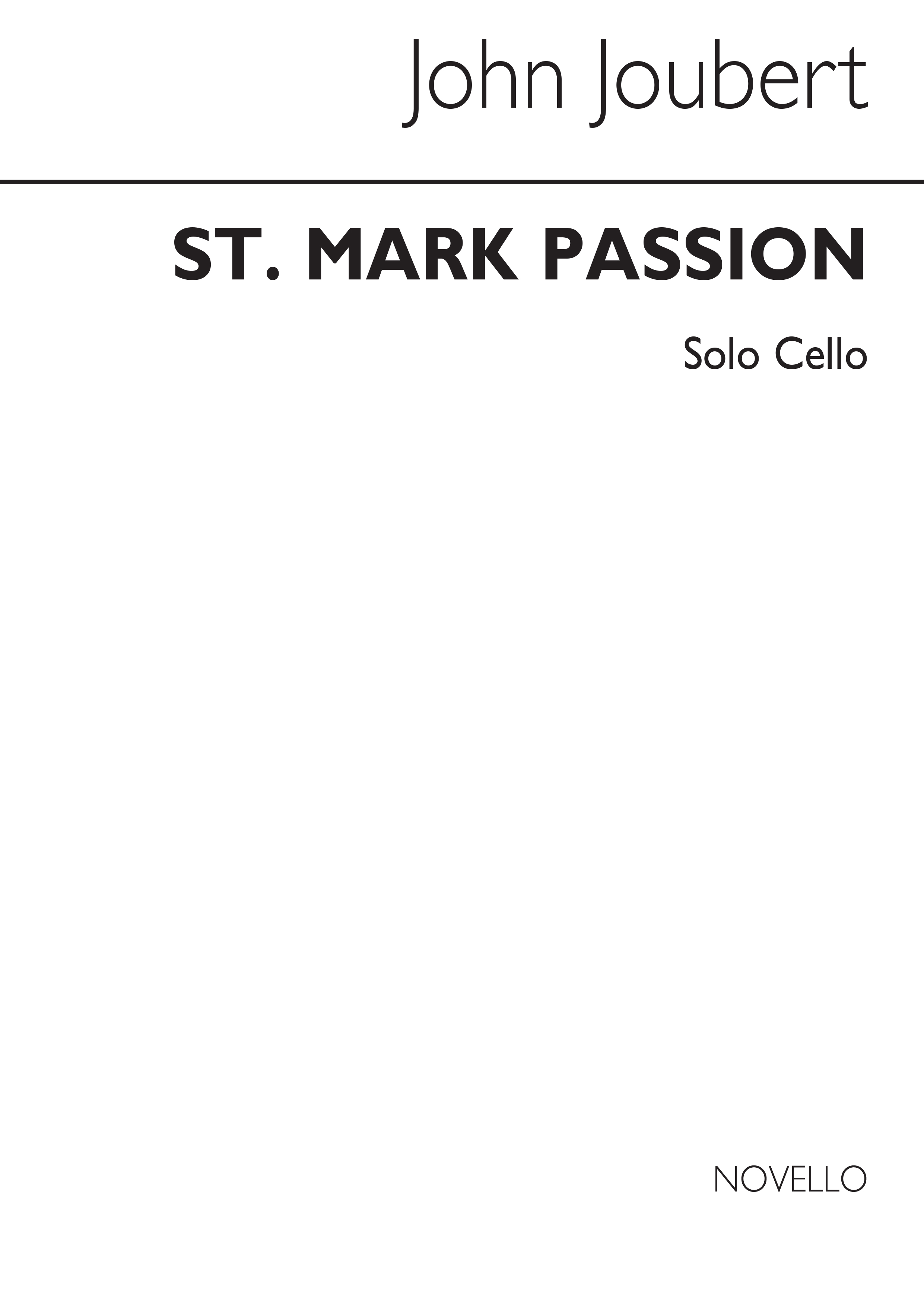 John Joubert: St. Mark Passion: SATB: Part