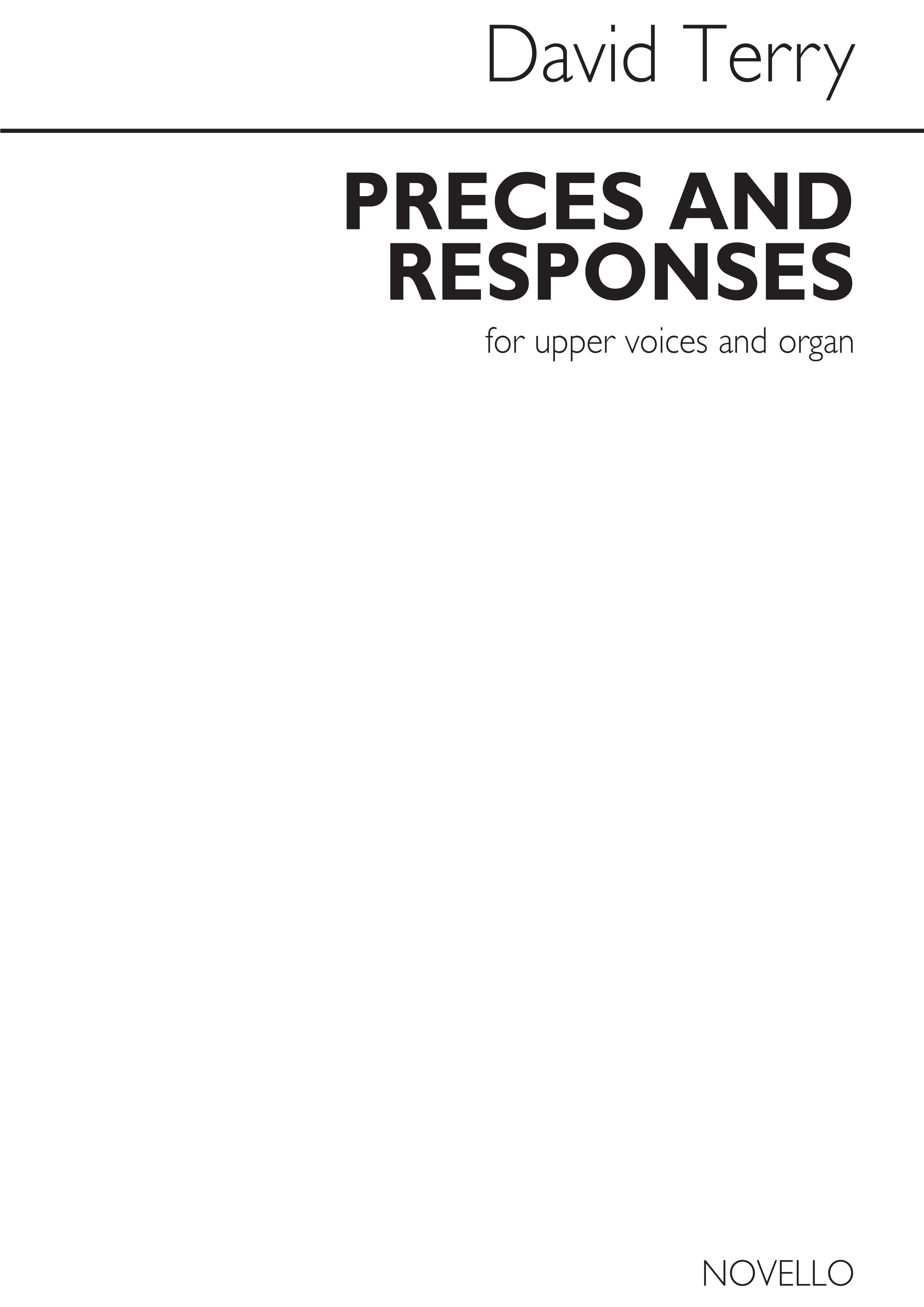 David Terry: Preces And Responses: Upper Voices: Vocal Score