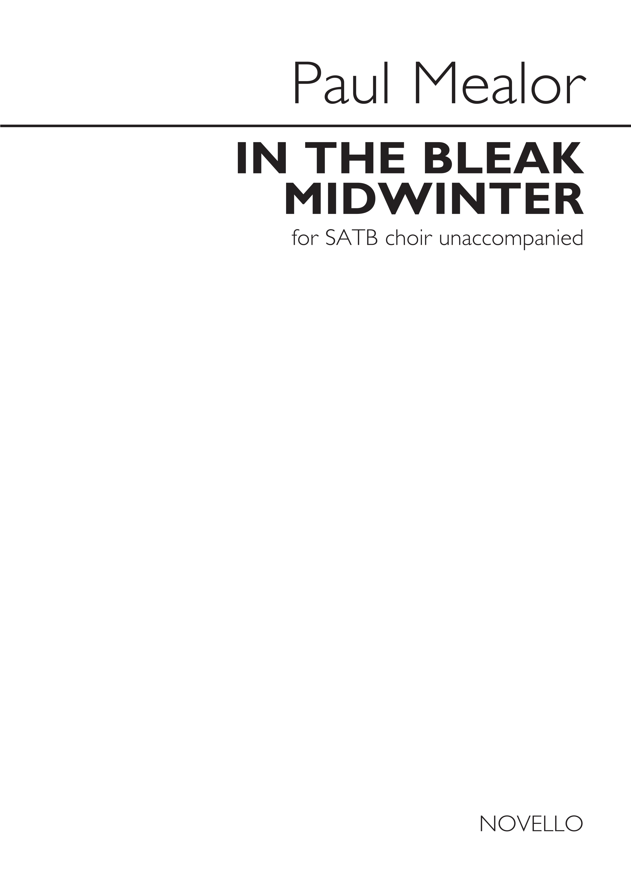 Paul Mealor: In The Bleak Midwinter: SATB: Vocal Score