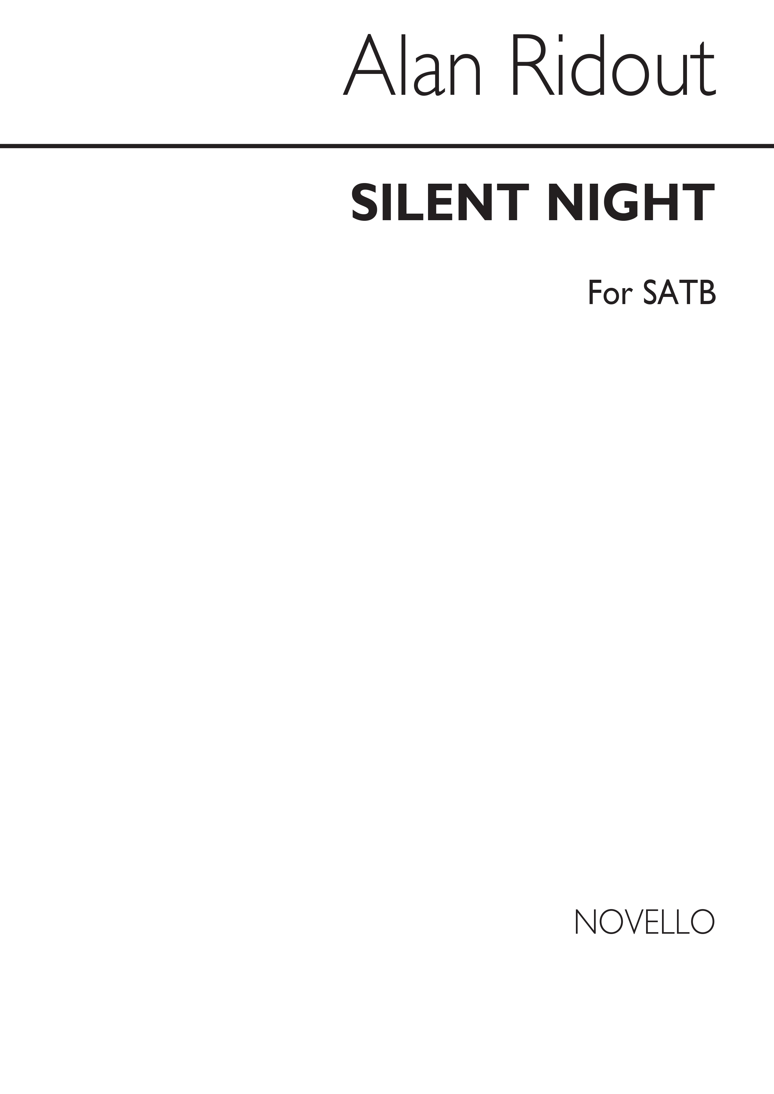 Franz Gruber: Silent Night for SATB Chorus: SATB: Vocal Score