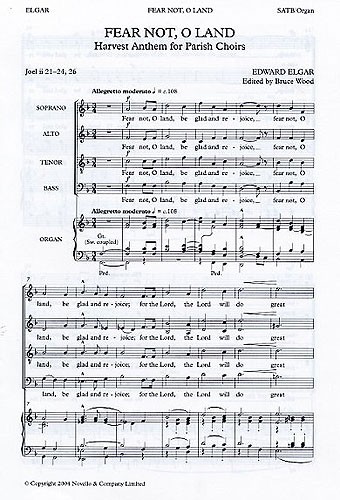 Edward Elgar: Fear Not O Land: SATB: Vocal Score