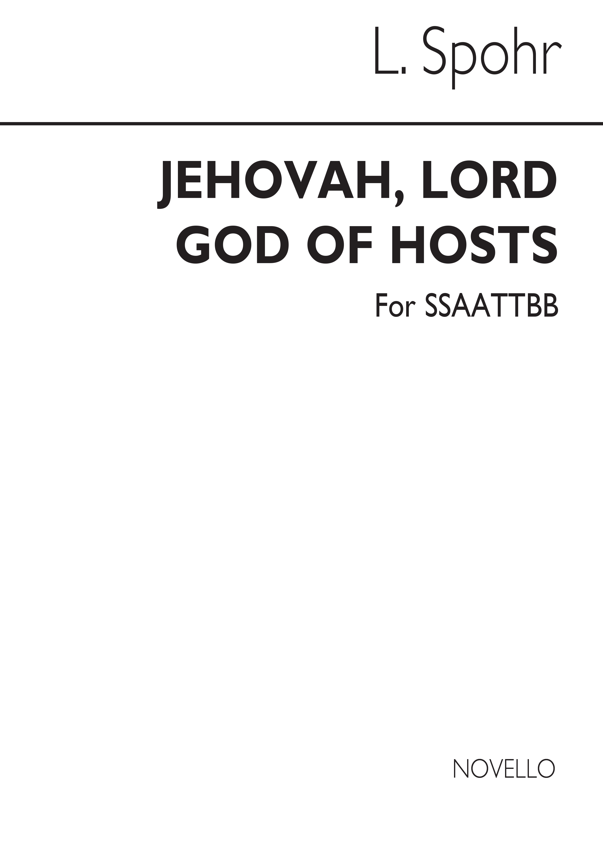 Louis Spohr: Lord God Of Hosts: SATB: Vocal Score