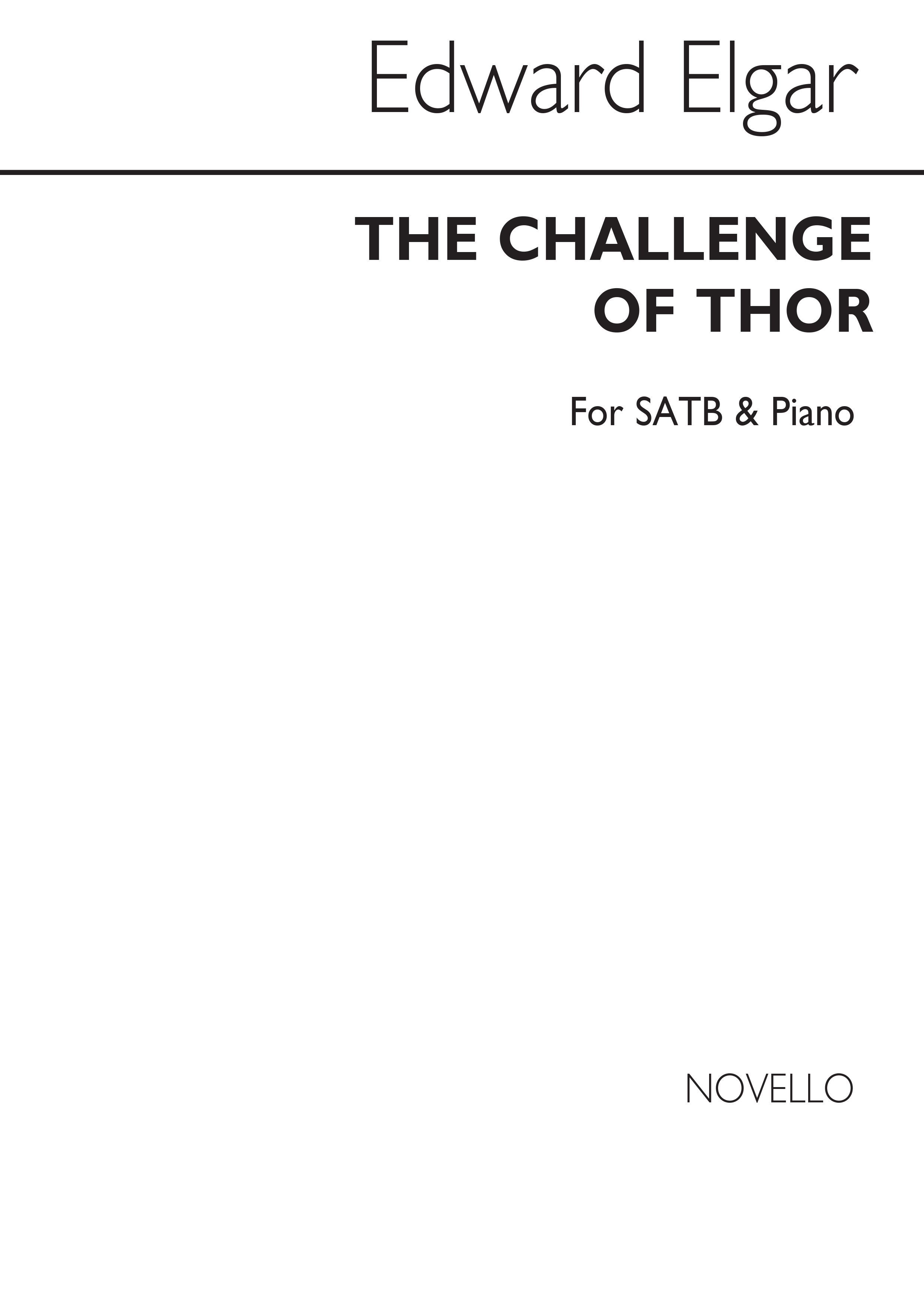 Edward Elgar: The Challenge Of Thor (SATB): SATB: Vocal Score