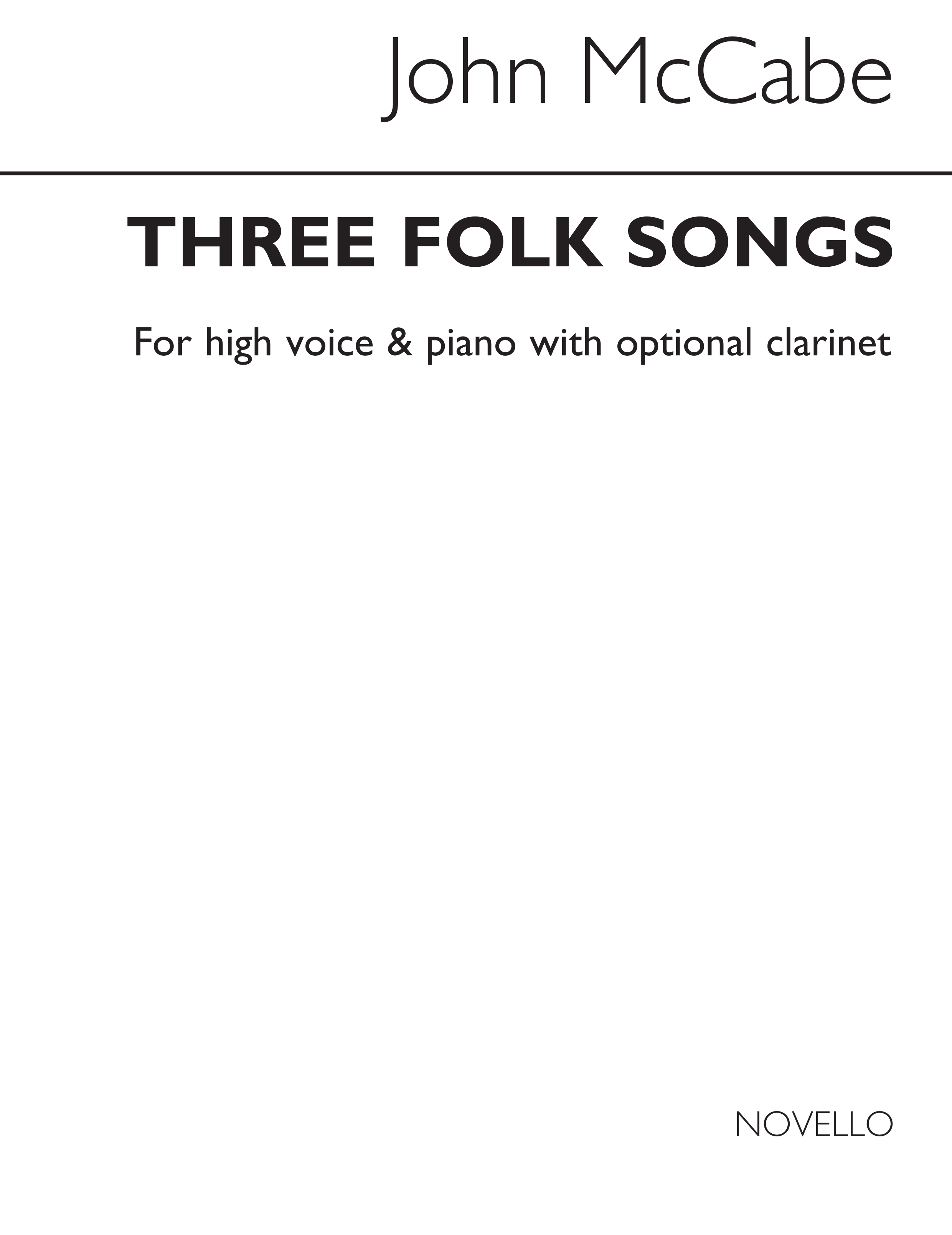 Traditional: Three Folk Songs: High Voice: Vocal Work