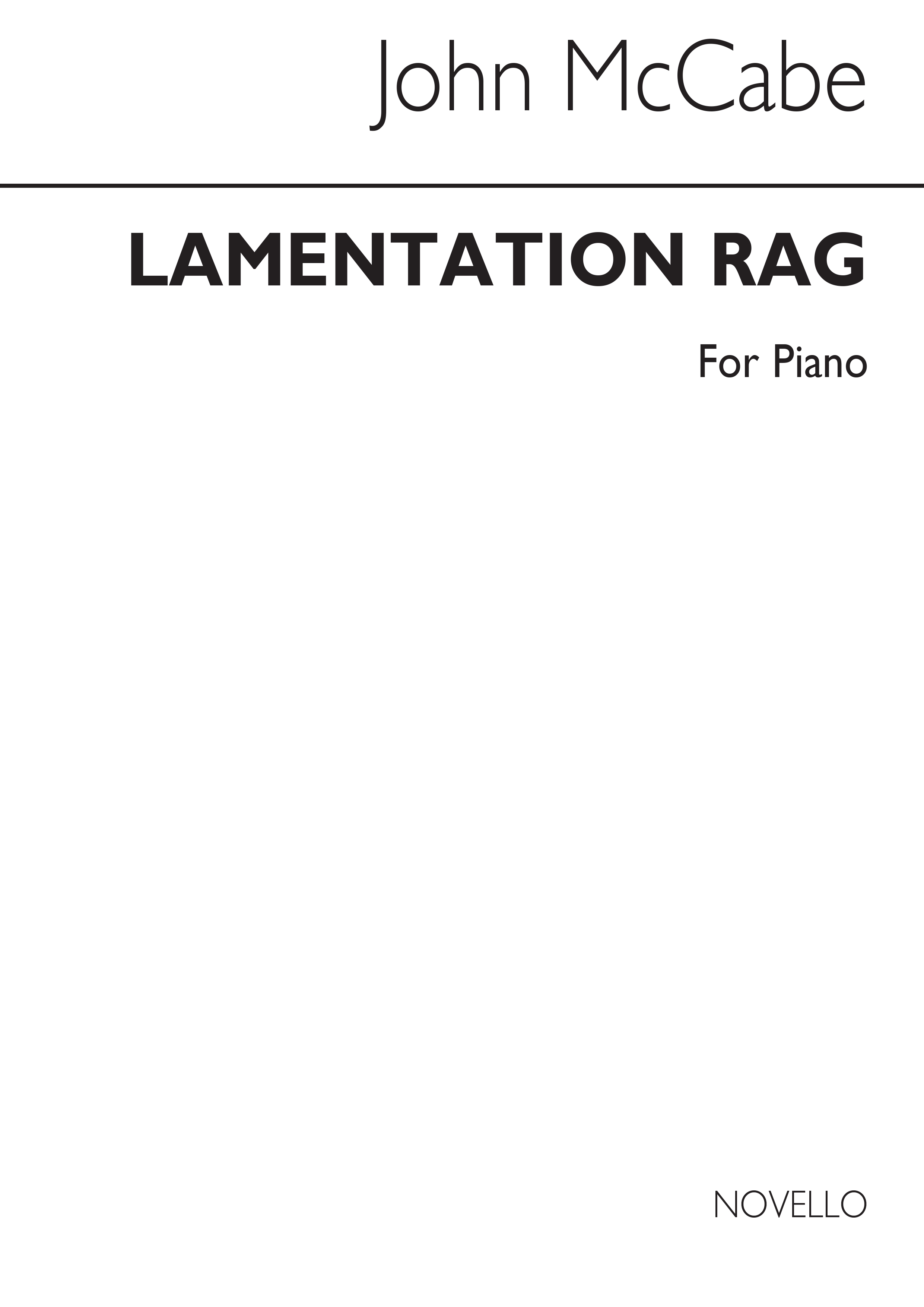 John McCabe: Lamentation Rag for Piano: Piano: Instrumental Work