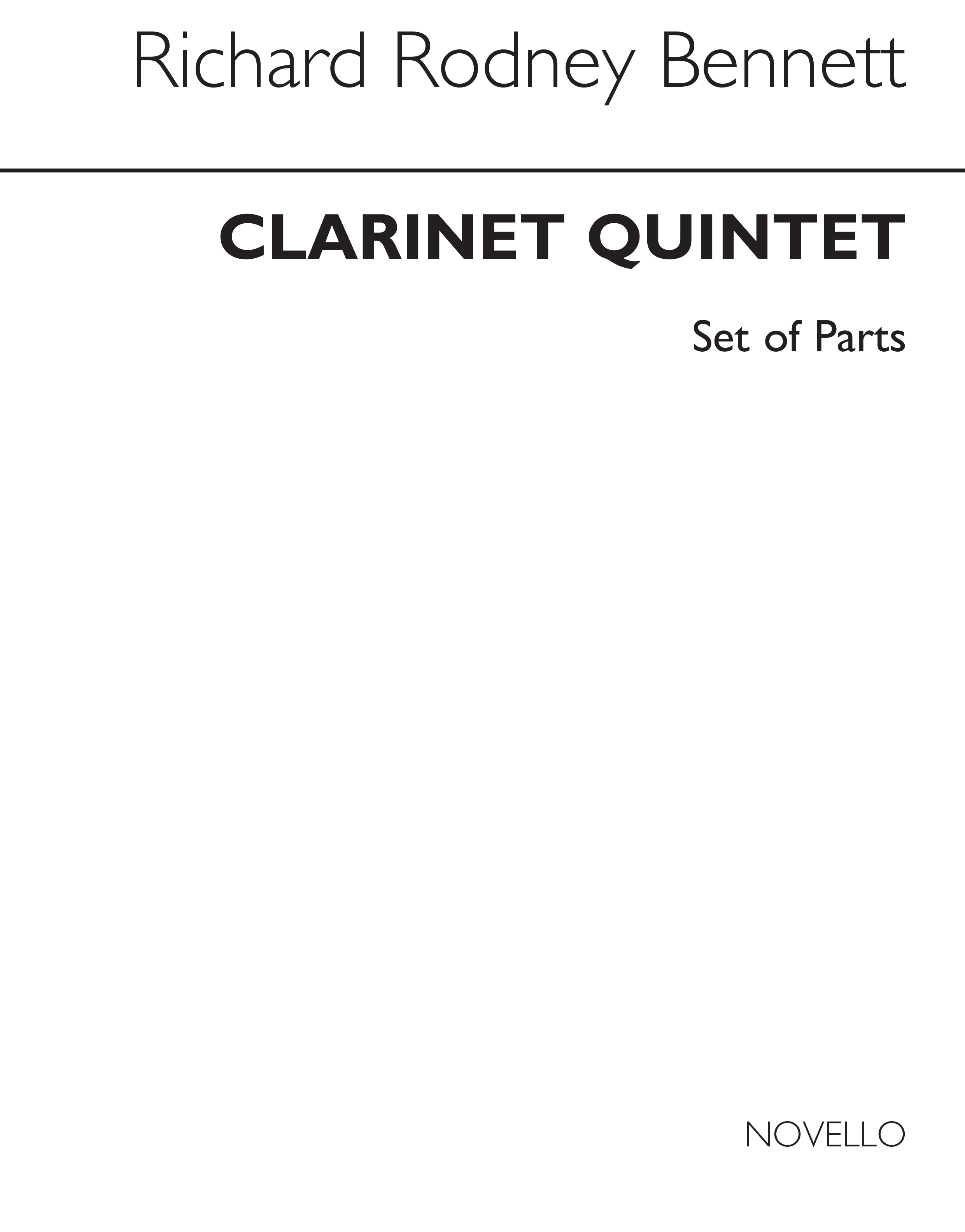 Richard Rodney Bennett: Clarinet Quintet (Parts): Clarinet Ensemble: