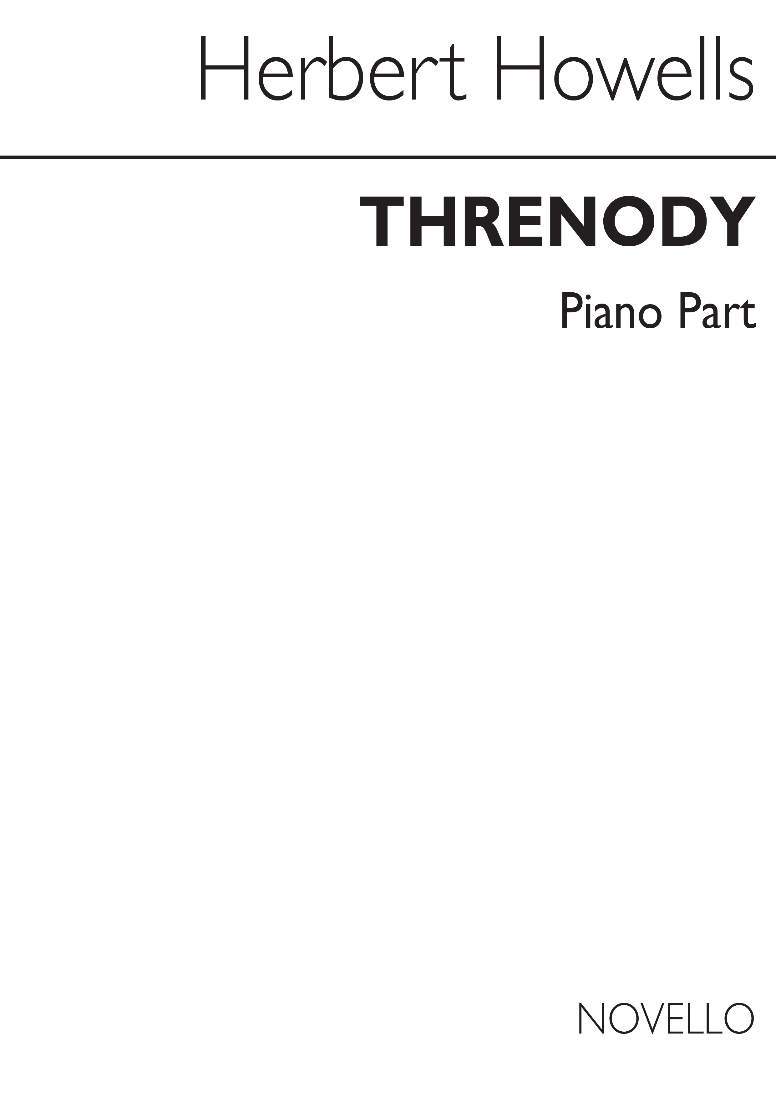Herbert Howells: Threnody (Cello/Piano): Cello: Instrumental Work