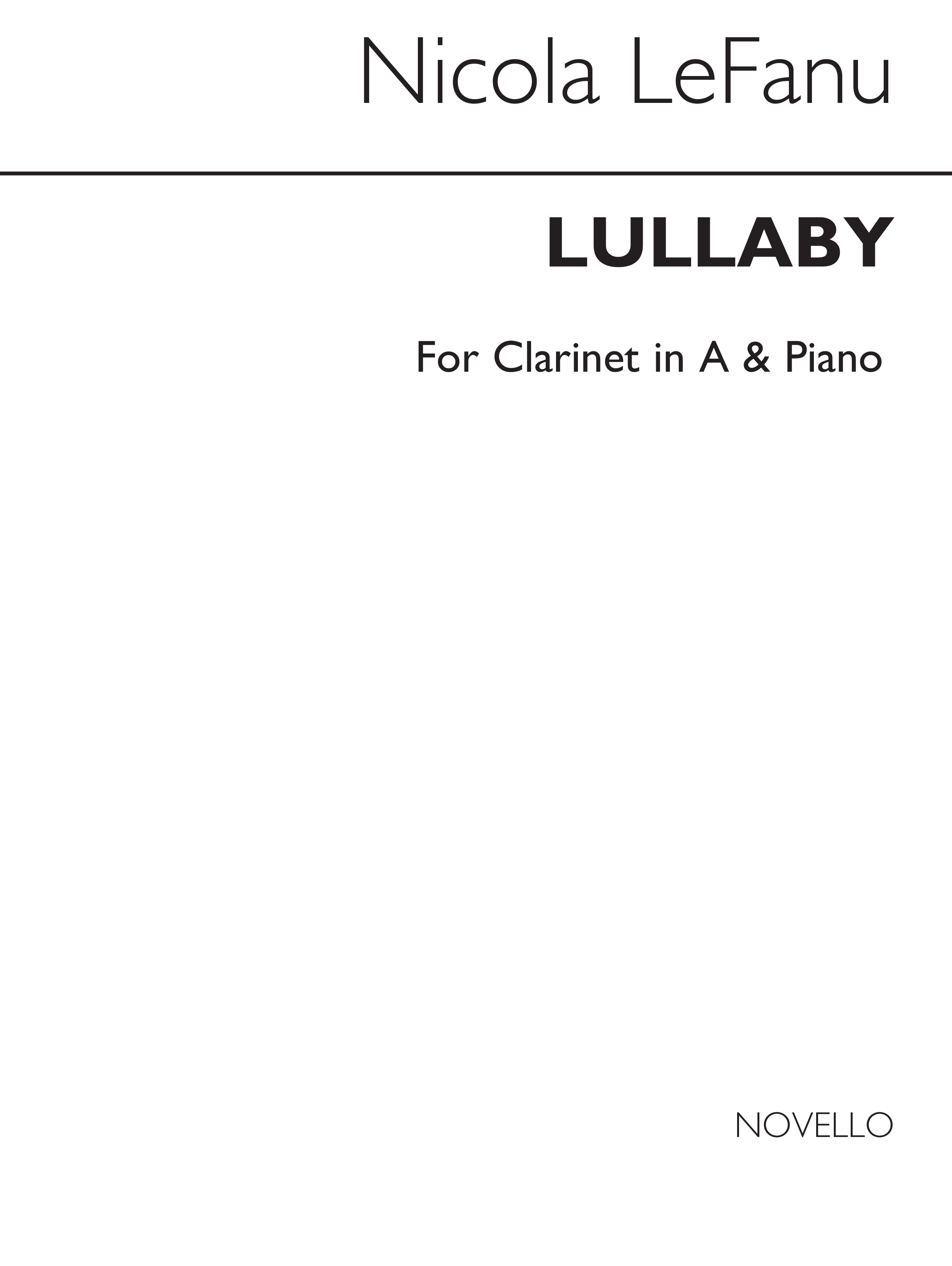 Nicola LeFanu: Lullaby: Clarinet: Instrumental Work