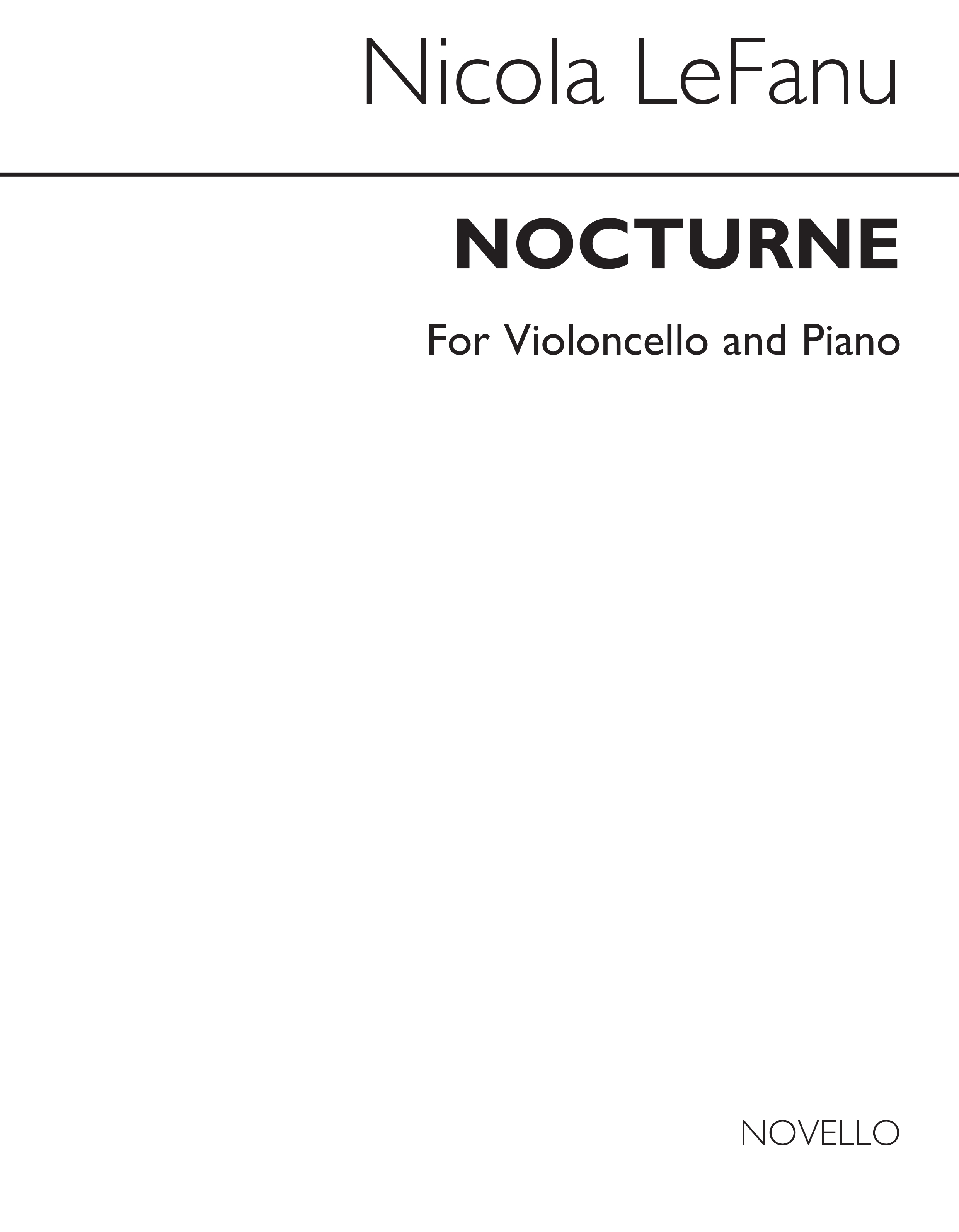 Nicola LeFanu: Nocturne: Cello: Instrumental Work