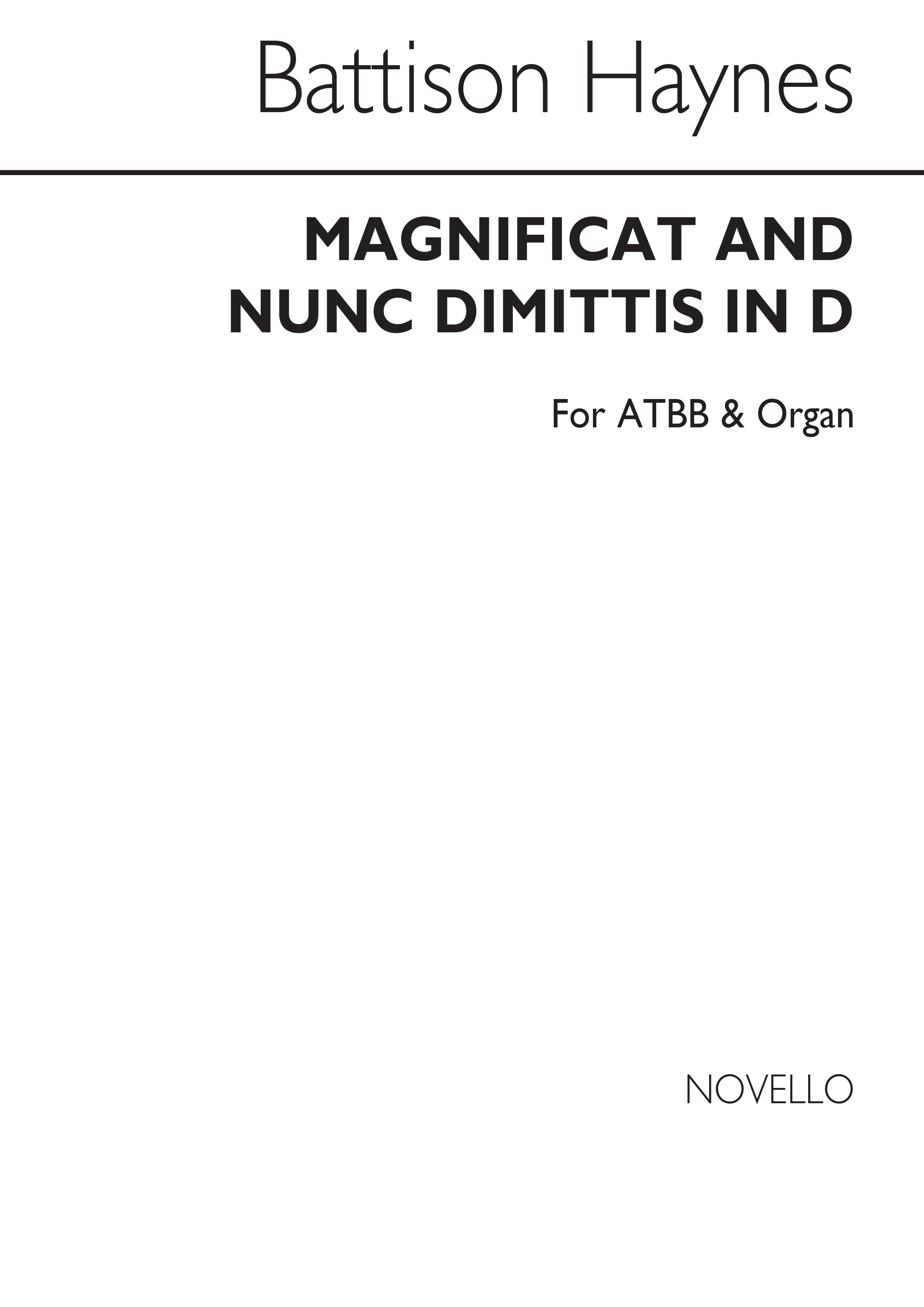Walter Battison Haynes: Magnificat And Nunc Dimittis In D