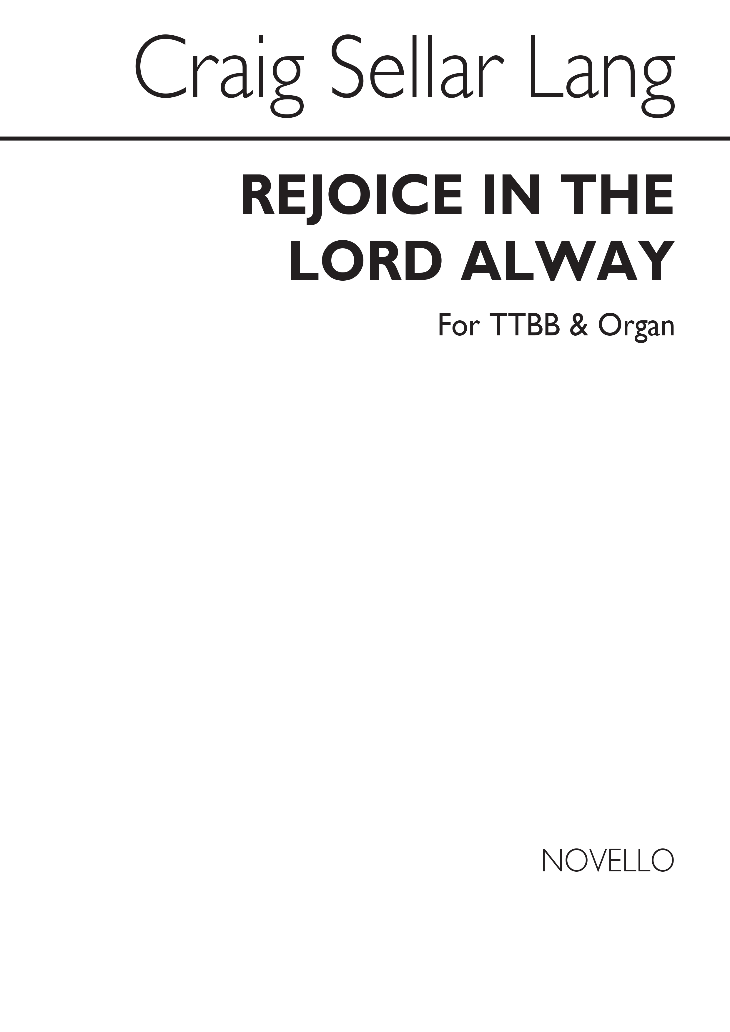 Rejoice In The Lord Alway: Organ Accompaniment: Instrumental Work