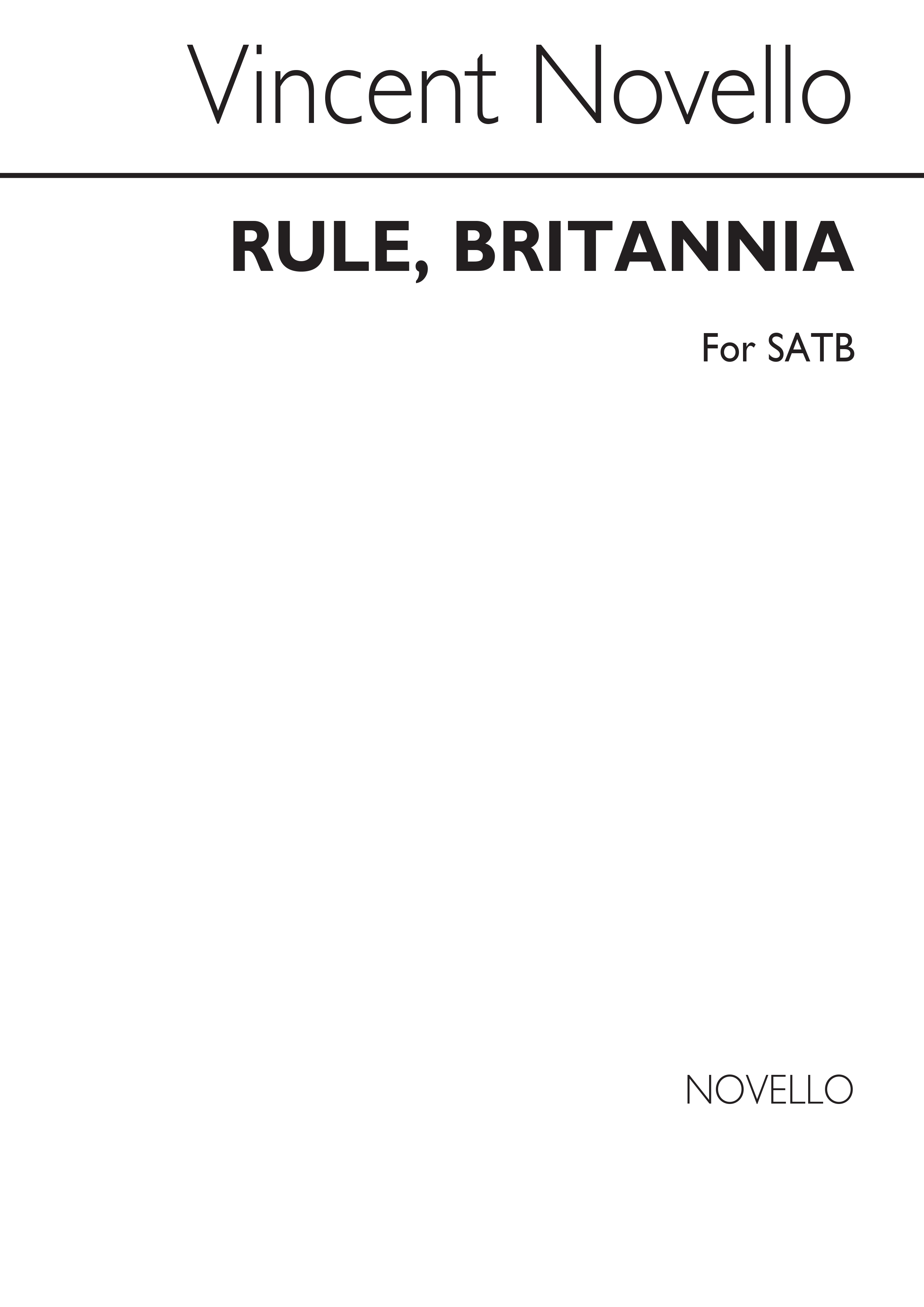 Thomas Augustine Arne: Rule Britannia Satb: SATB: Vocal Work