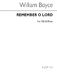 William Boyce: Remember O Lord Sss/Piano: Upper Voices: Vocal Score