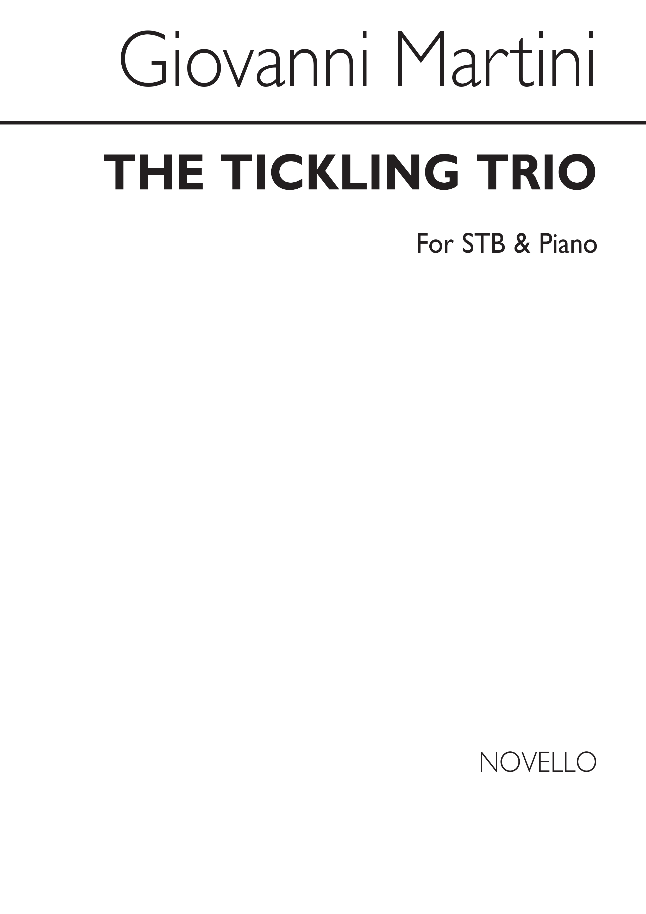 Giovanni Battista Martini: The Tickling Trio Stb/Piano: Mixed Choir: Vocal Score