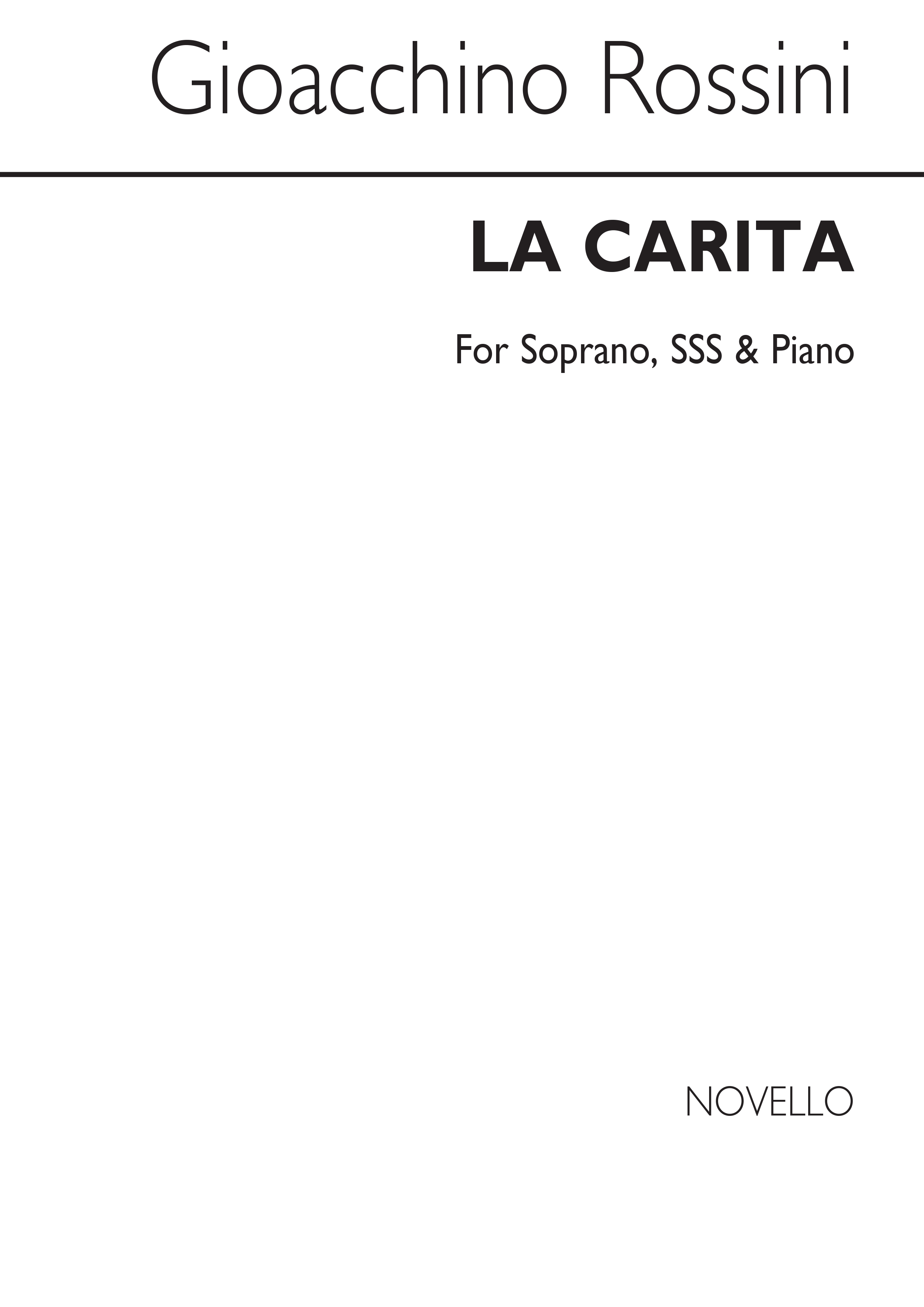 Gioachino Rossini: La Carita: Vocal Score