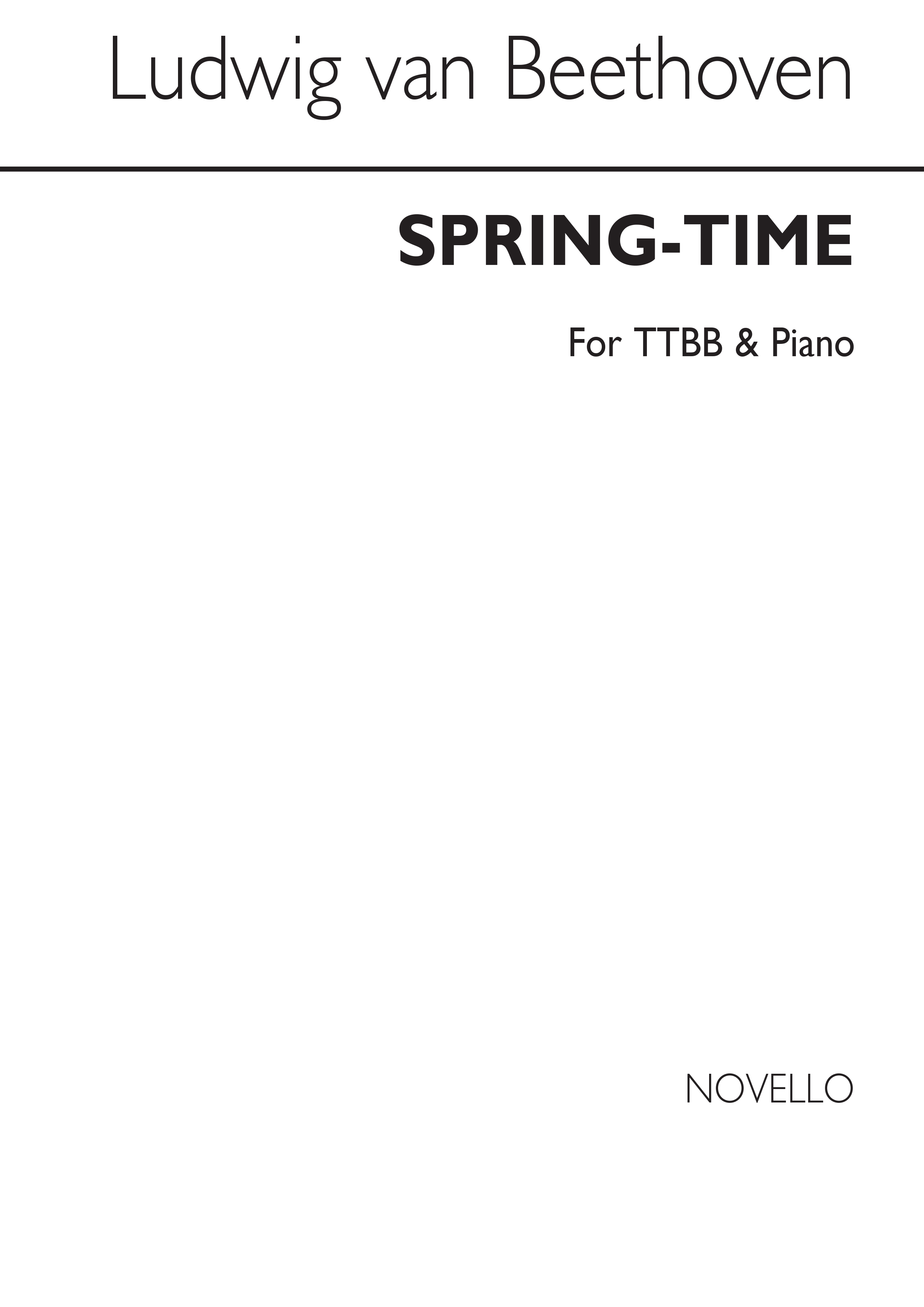 Ludwig van Beethoven: Spring-time: Men's Voices: Vocal Score