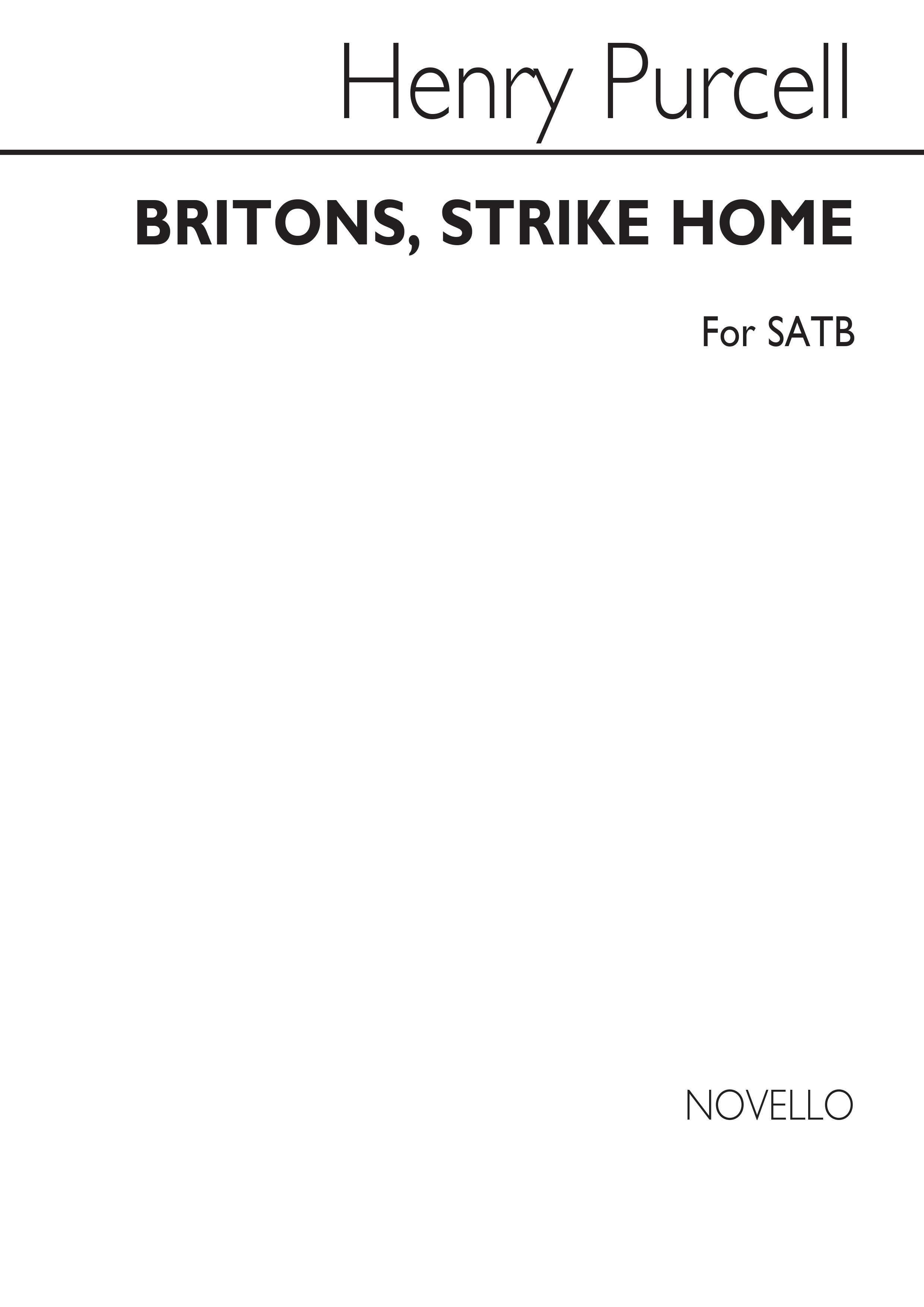 Henry Purcell: Britons Strike Home: SATB: Vocal Score