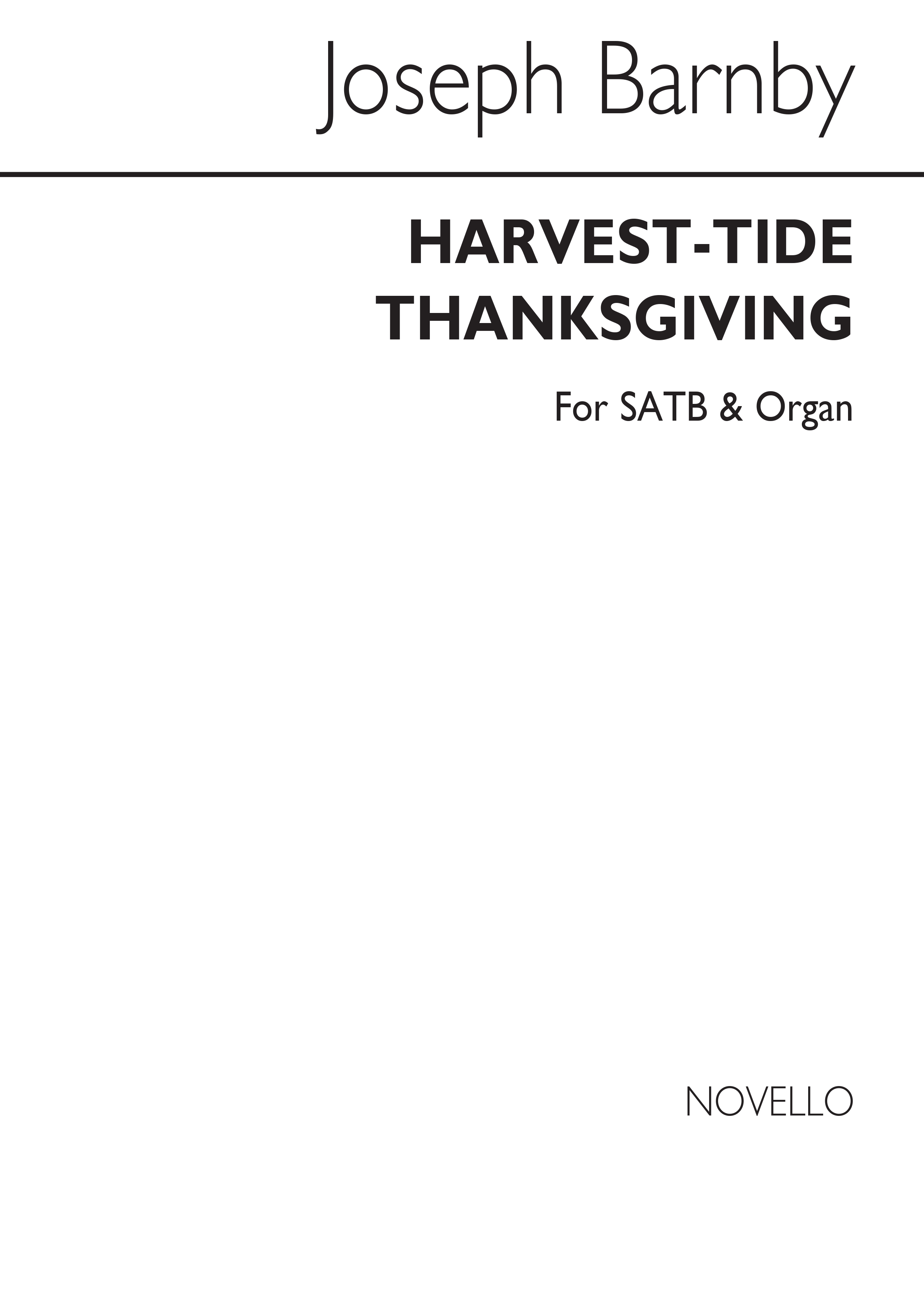 Joseph Barnby: Harvest-tide Thanksgiving: SATB: Vocal Score