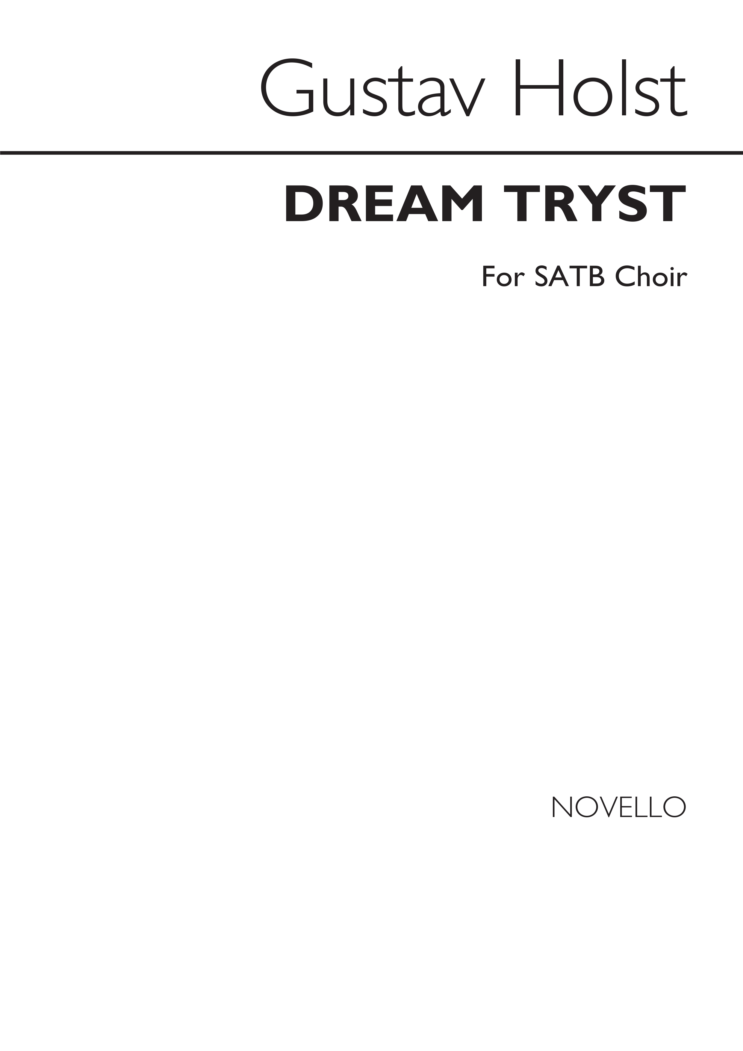 Gustav Holst: Dream Tryst: SATB: Vocal Score