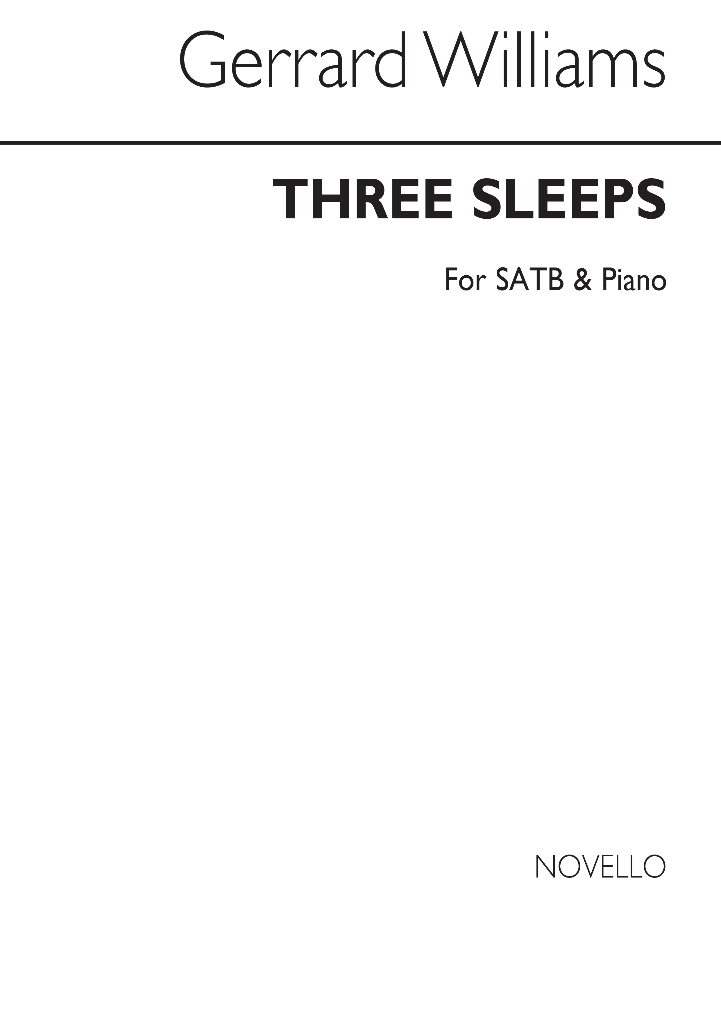 Gerrard Williams: Three Sleeps: SATB: Vocal Score