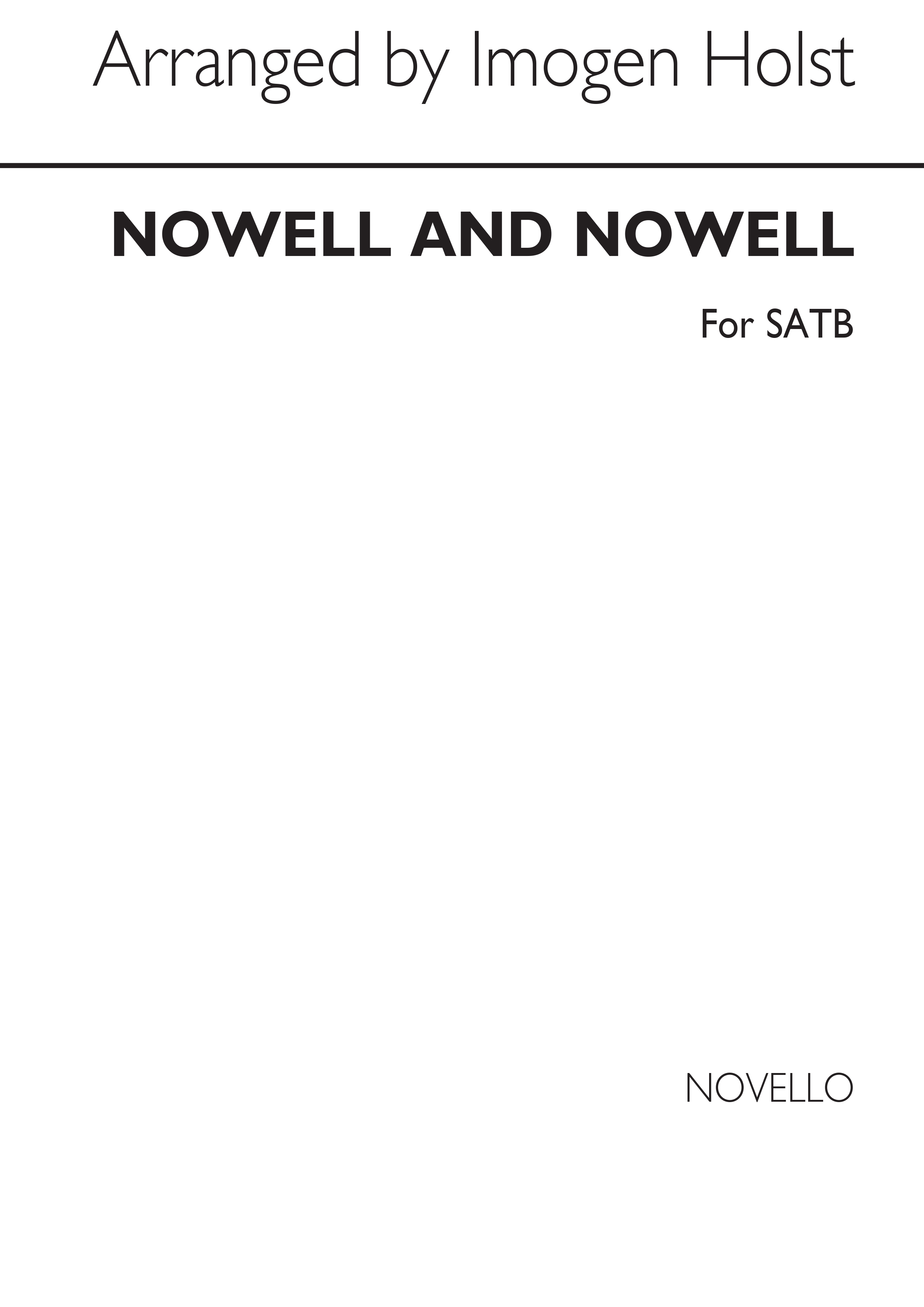 Nowell And Nowell: SATB: Vocal Score