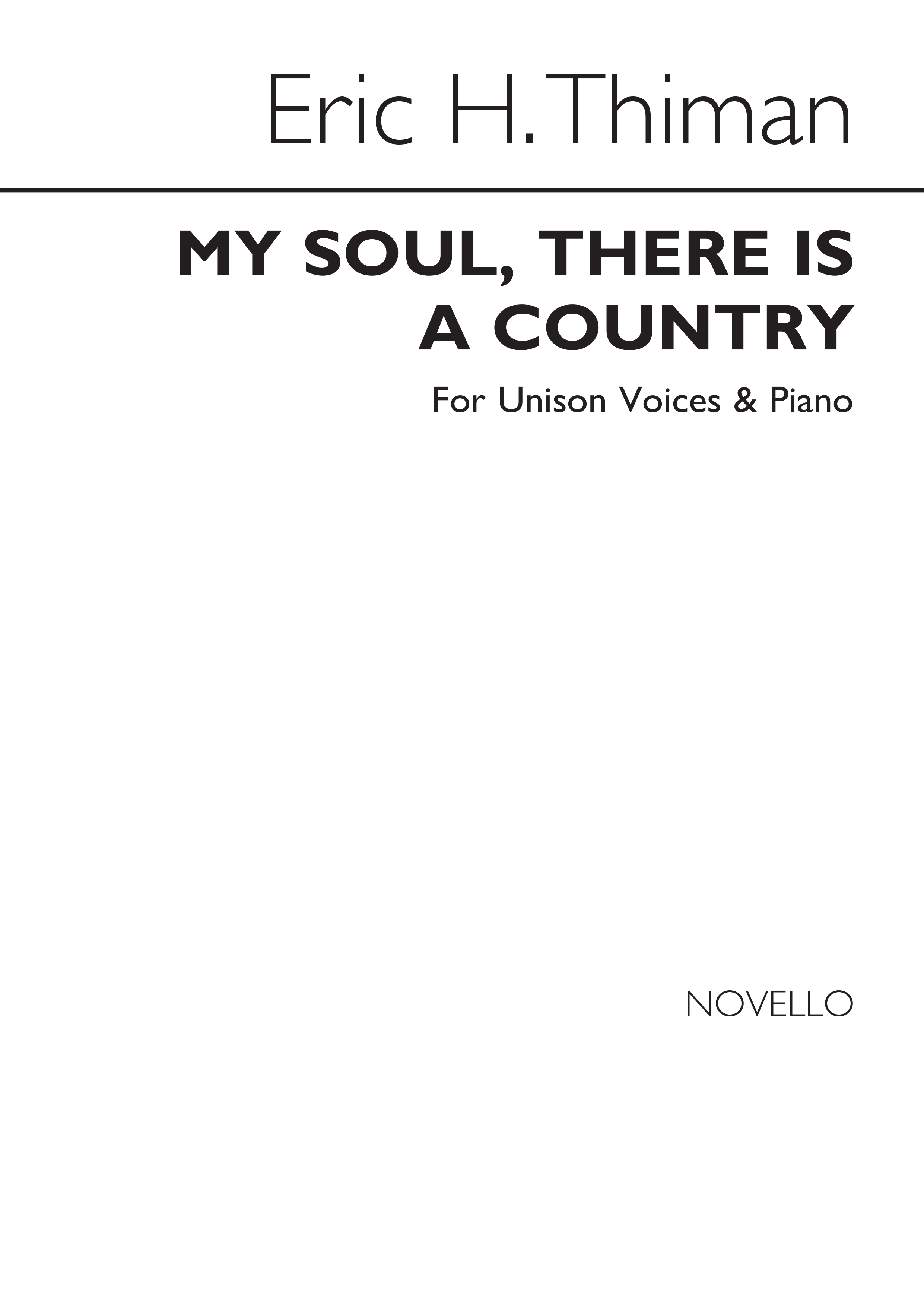 Eric Thiman: My Soul There Is A Country