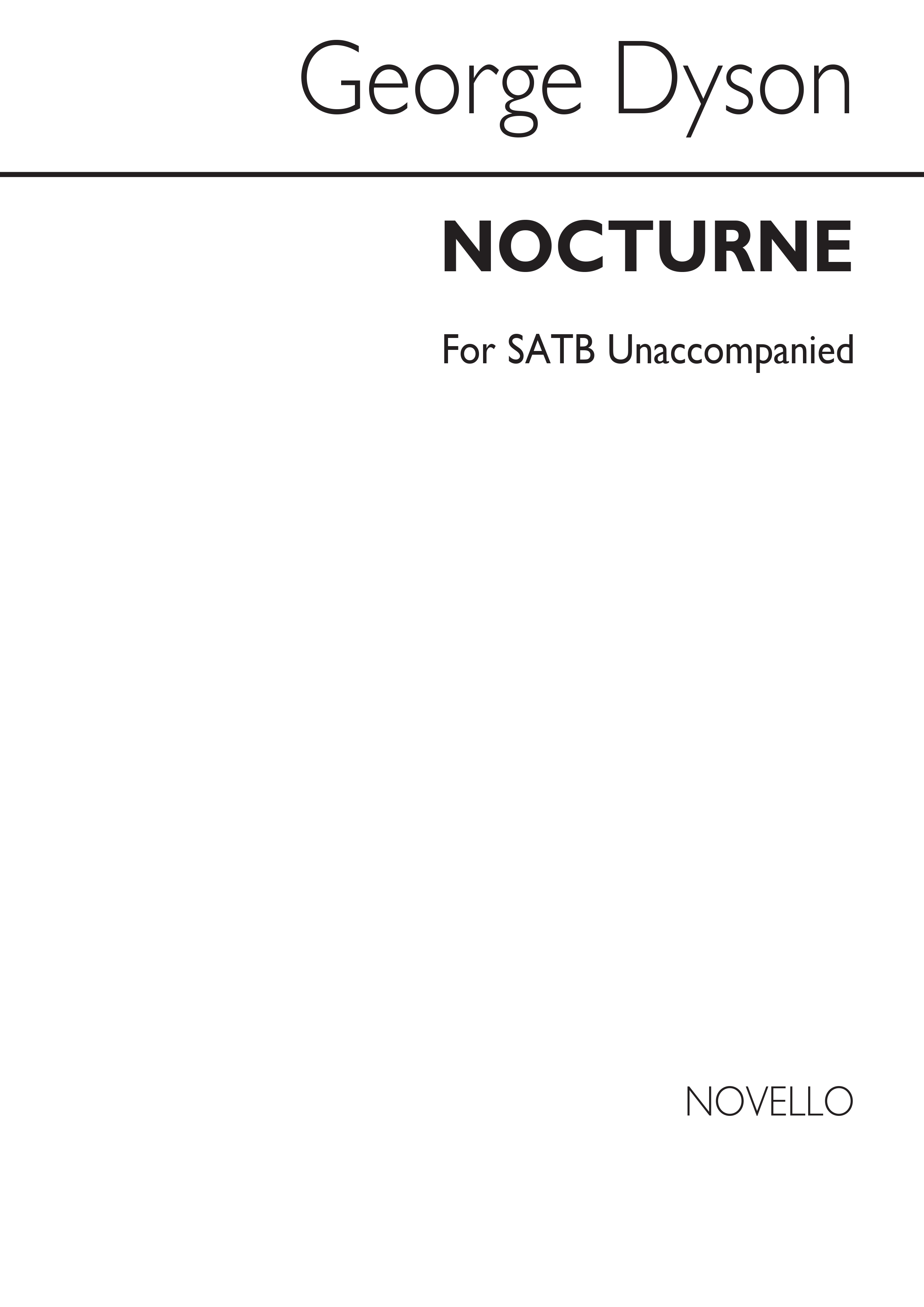 George Dyson: Nocturne: SATB: Vocal Score