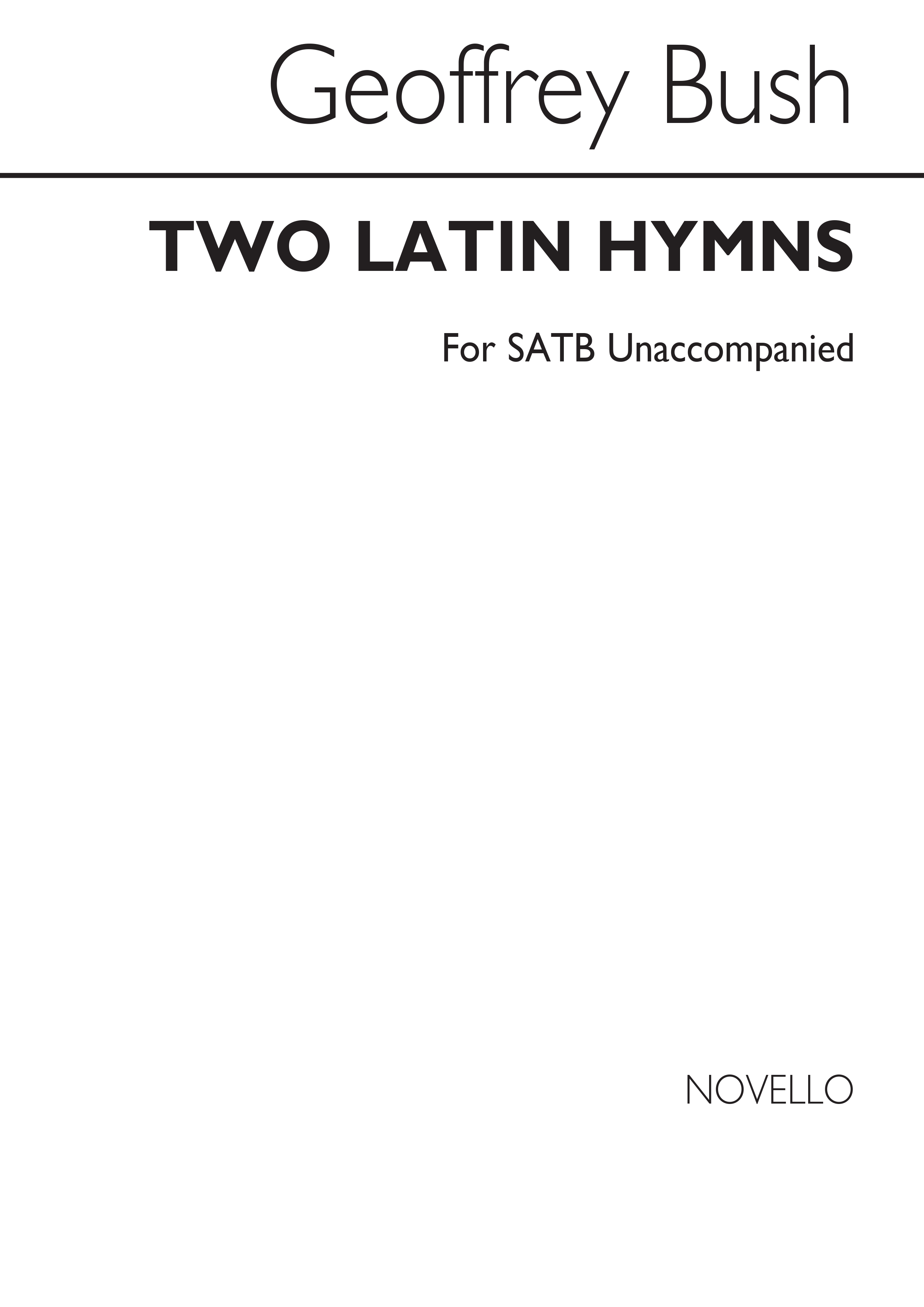 Geoffrey Bush: Two Latin Hymns: SATB: Vocal Score