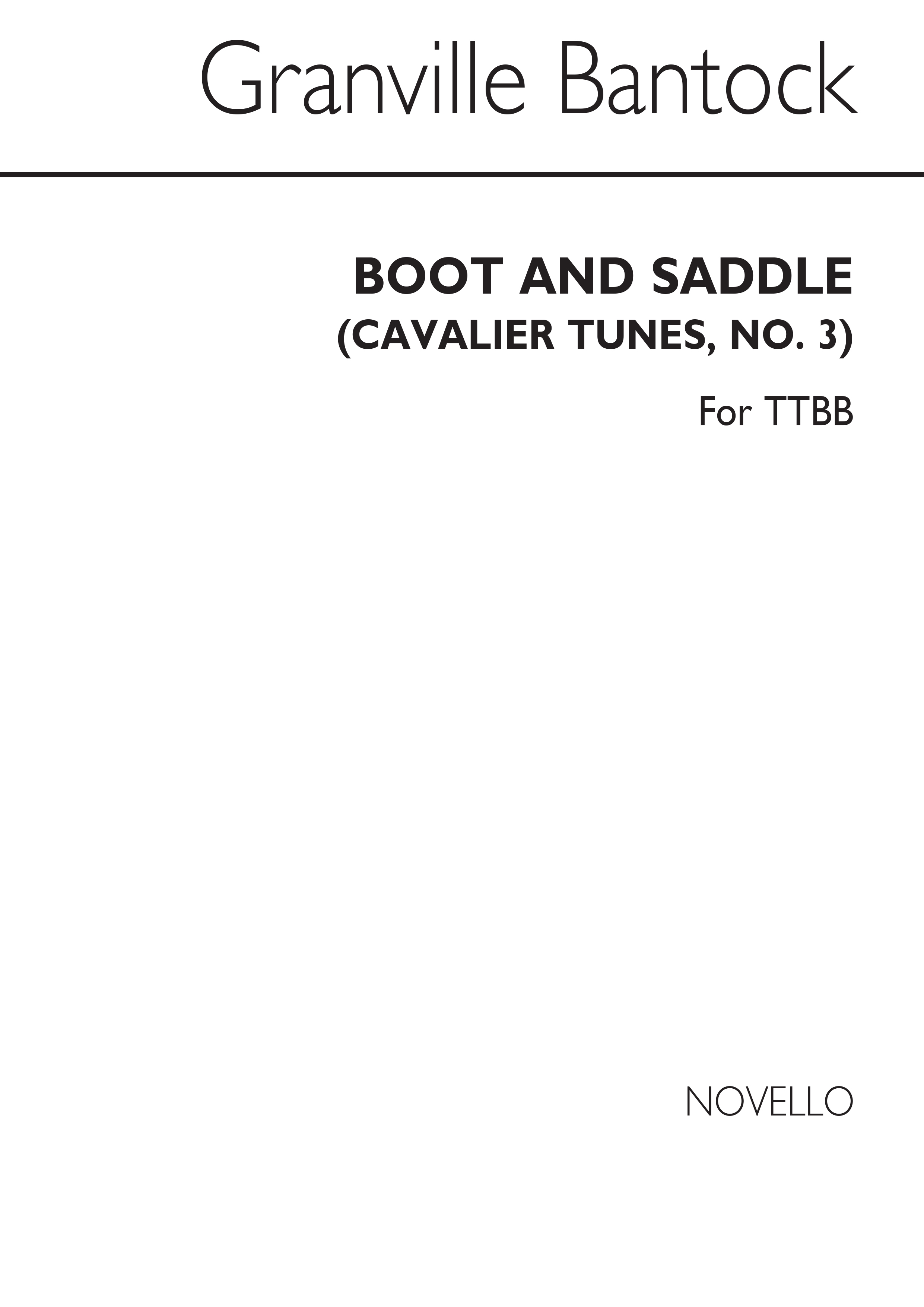 Granville Bantock: Boot And Saddle: Men's Voices: Vocal Score