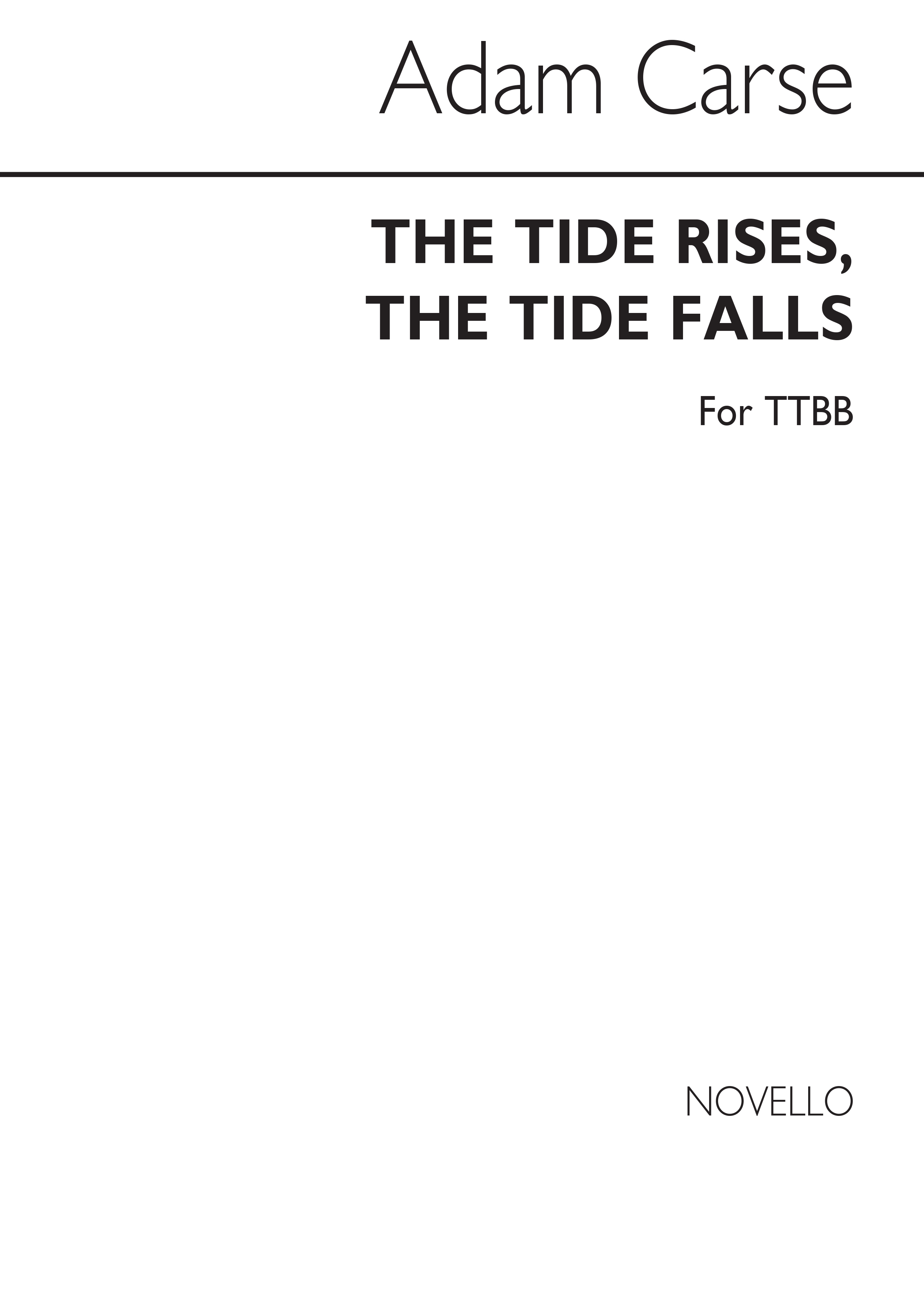 Adam Carse: Carse Tide Rises Tide Falls Ttbb (Orpheus 577): TTBB: Vocal Score